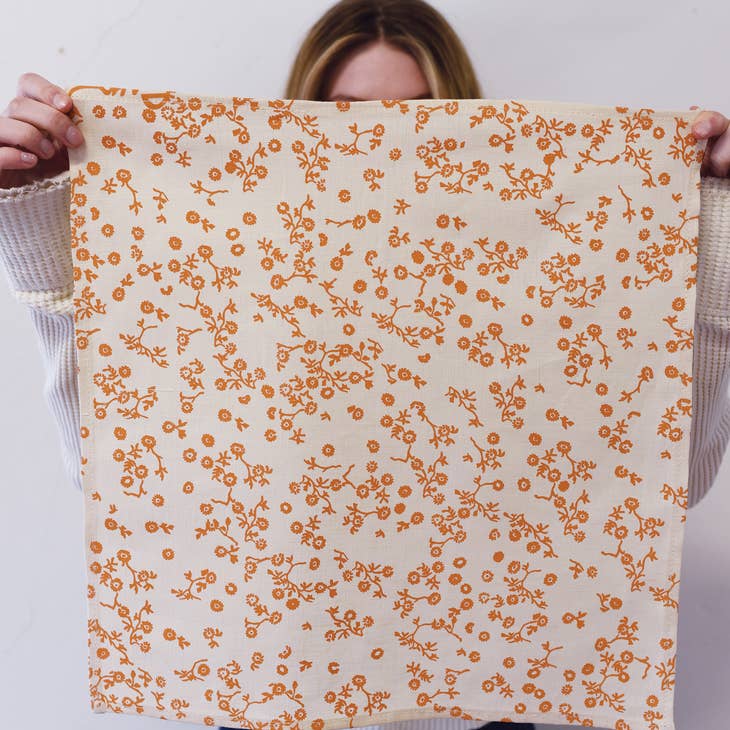 Hand-Printed Linen Napkins – Set of 4