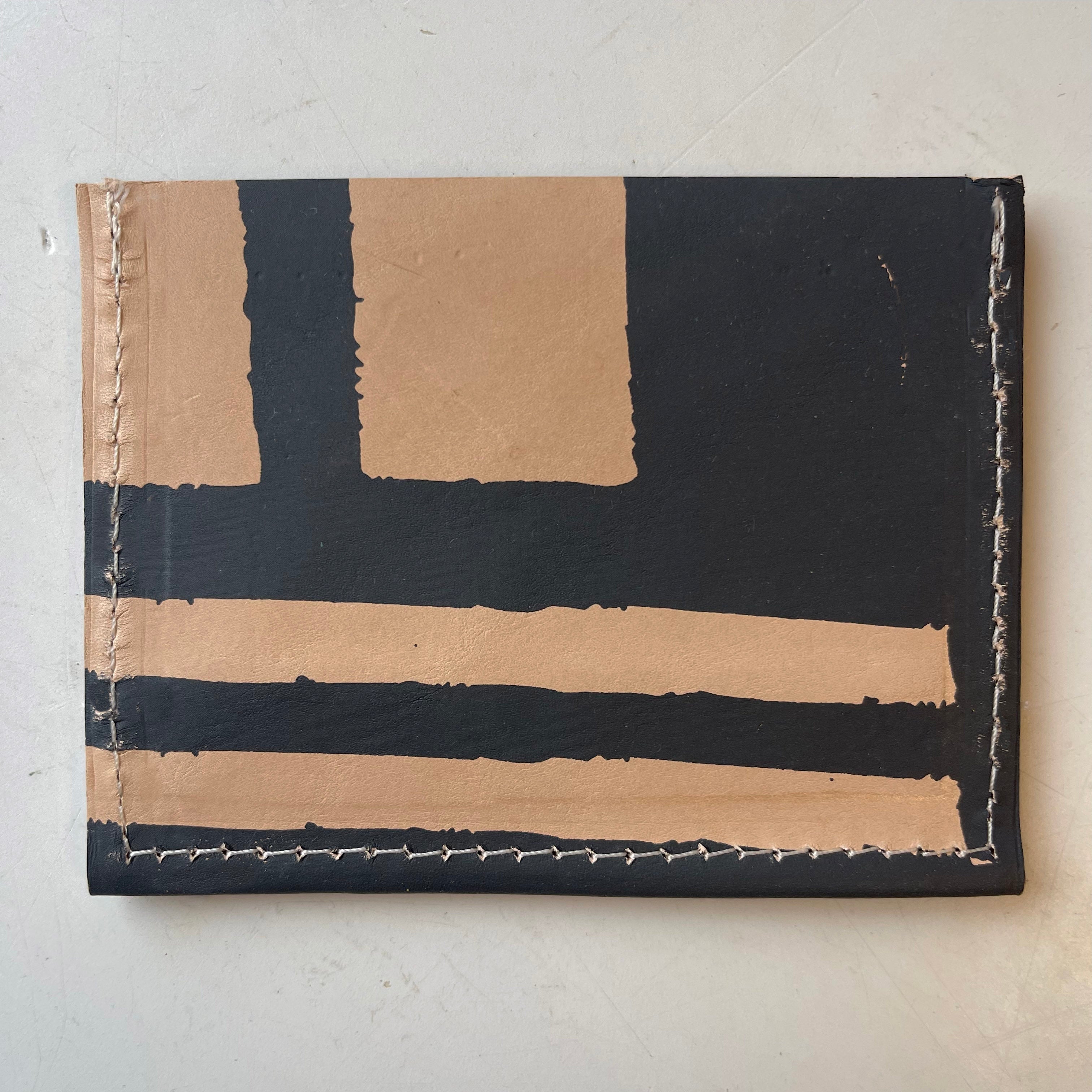 Black Bold Geo Slim Card Case Wallet