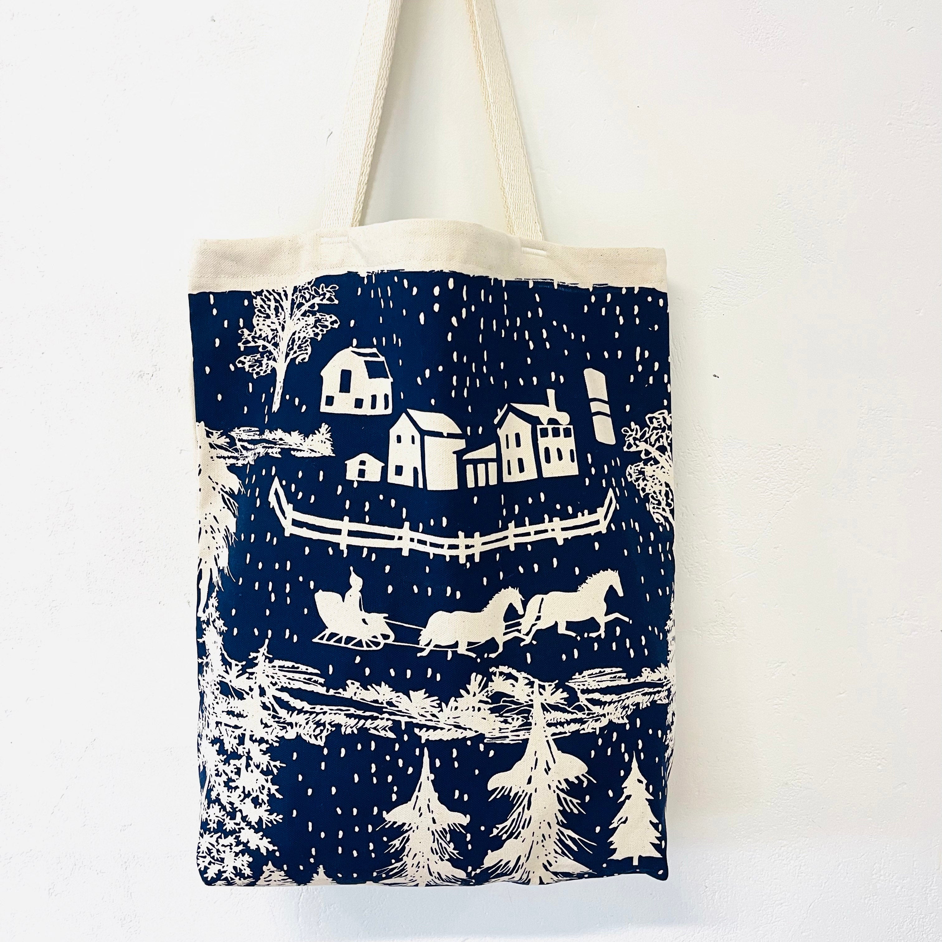 FARMHOUSE TOILE WINTER CARRY ALL