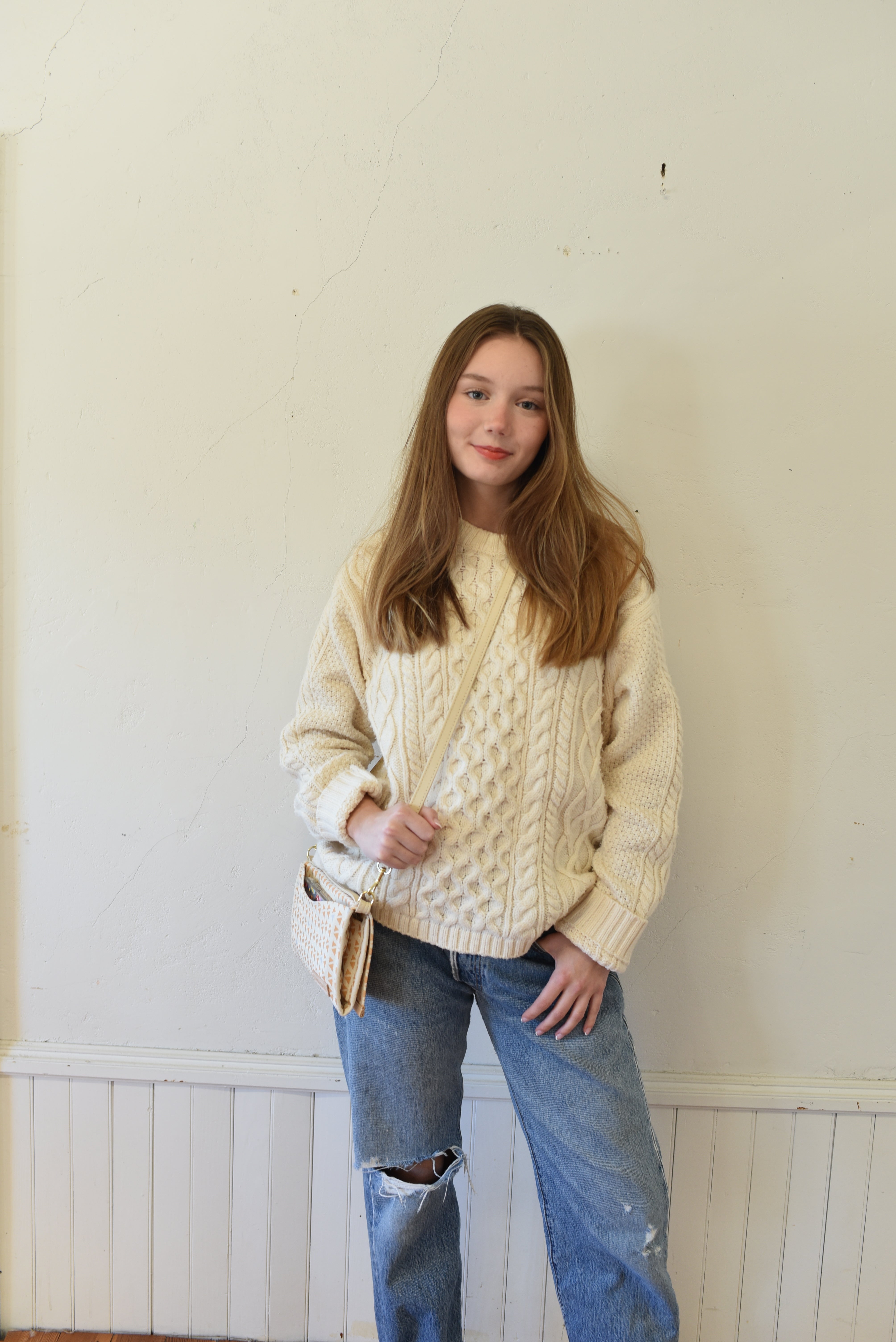 THE ARYANA CAMEL TRIANGLES PRINT