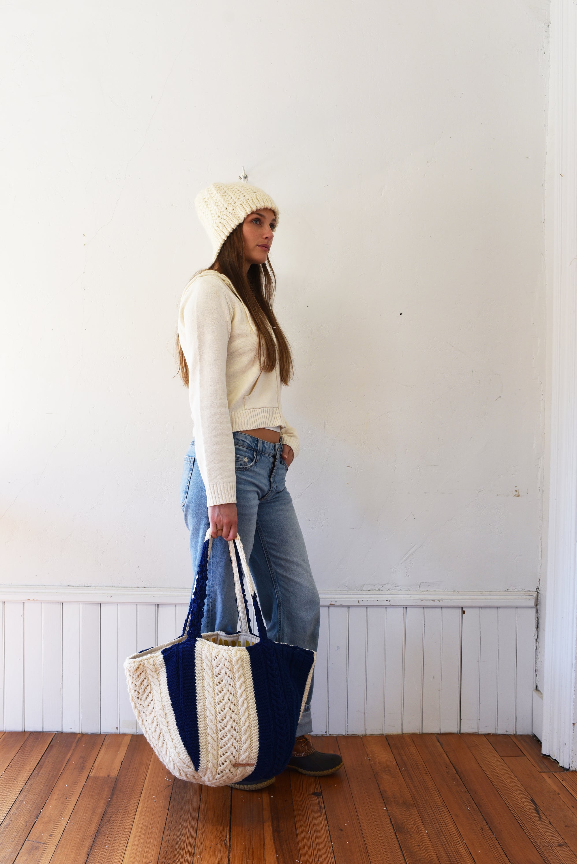 Vintage Boho KNIT BIG NAVY Stripe (OMG!!! ONE ONLY!!!)