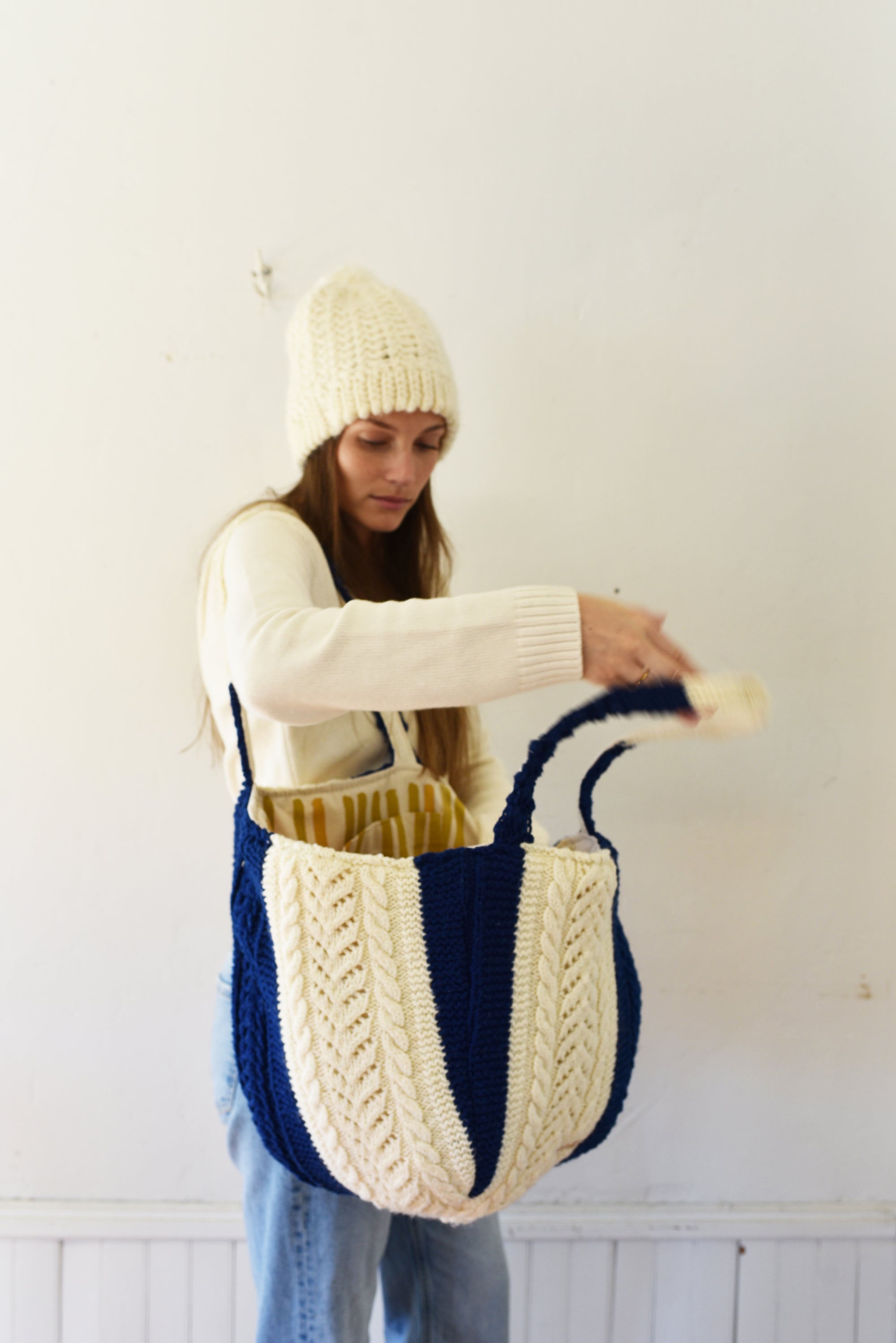 Vintage Boho KNIT BIG NAVY Stripe (OMG!!! ONE ONLY!!!)