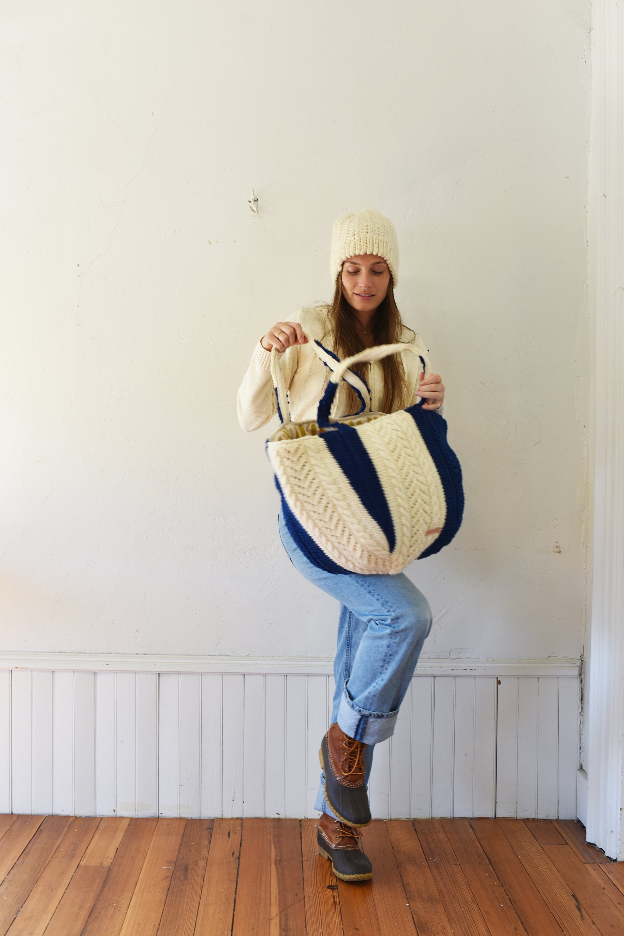 Vintage Boho KNIT BIG NAVY Stripe (OMG!!! ONE ONLY!!!)
