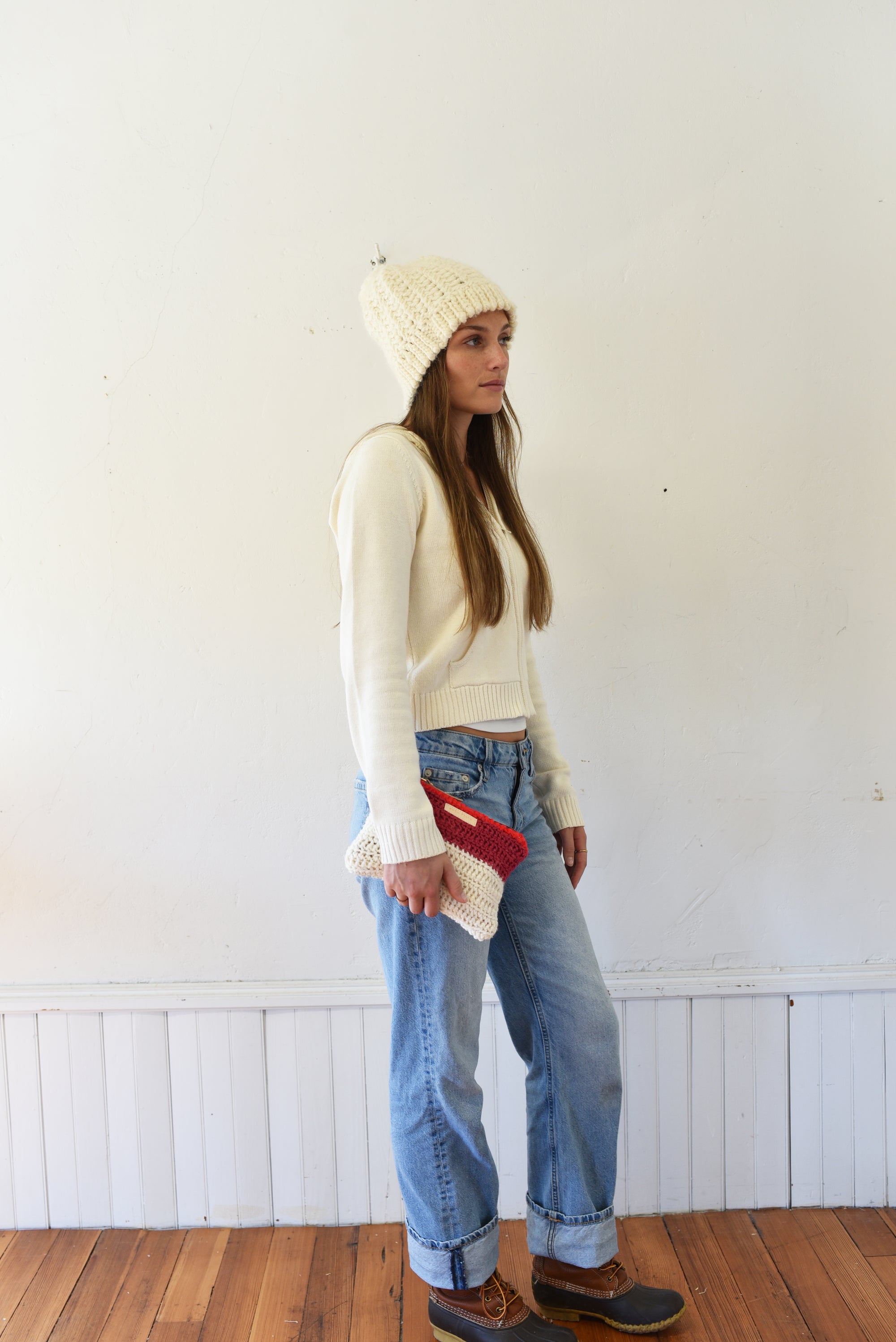 Multi Colored KNIT Zip + Sweet Contrasting color top (ONLY ONE!!!!)