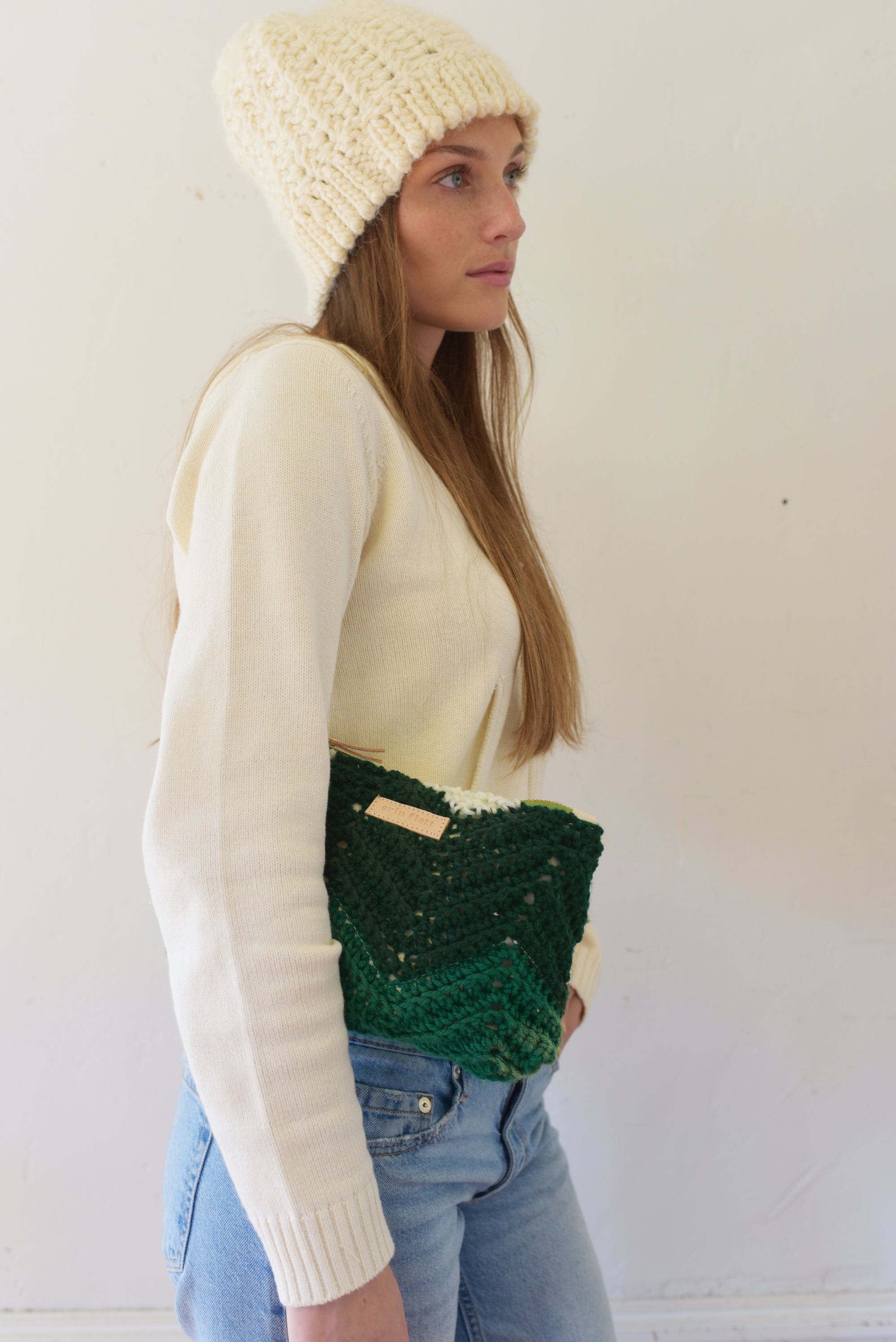 Evergreen Chevron KNIT Laura Bag