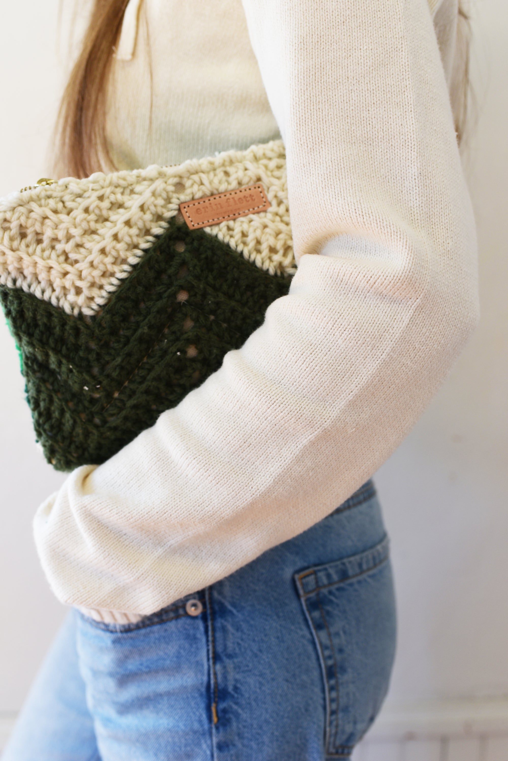 Olive + Cream KNIT Laura Bag
