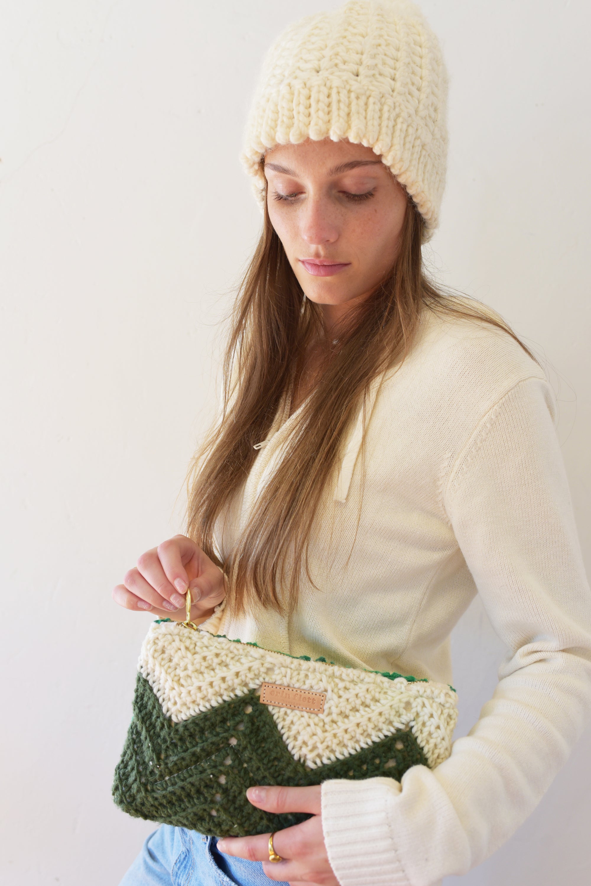Olive + Cream KNIT Laura Bag