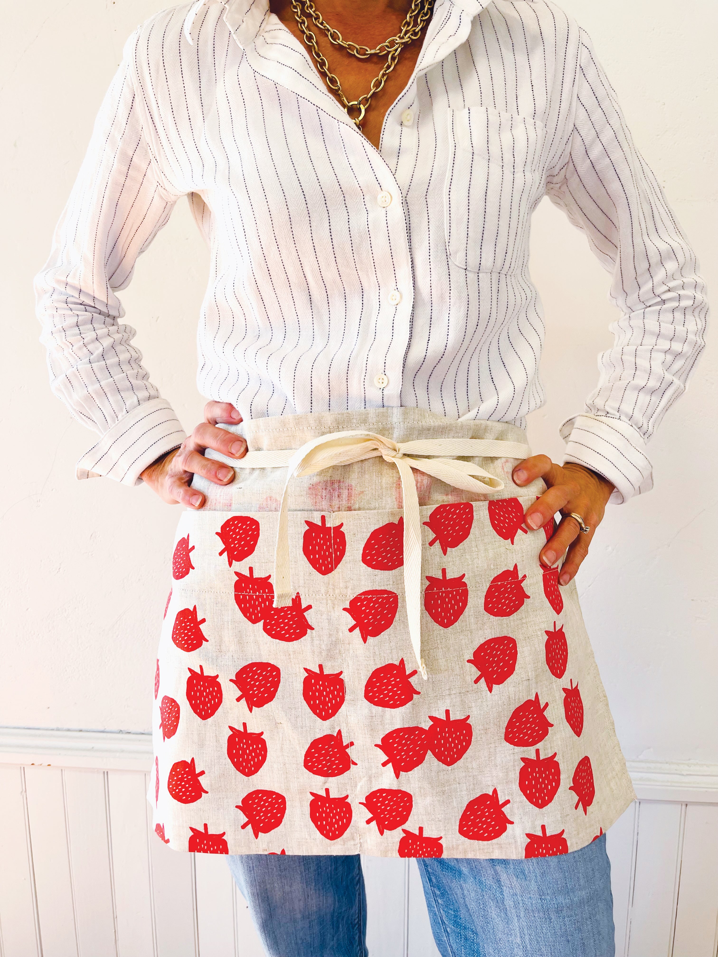 100% Linen Half Apron