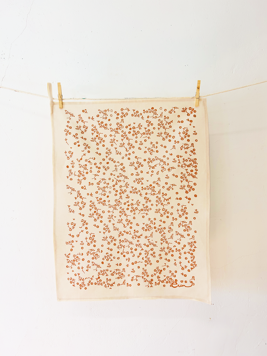 Hand-Printed Linen Tea Towel