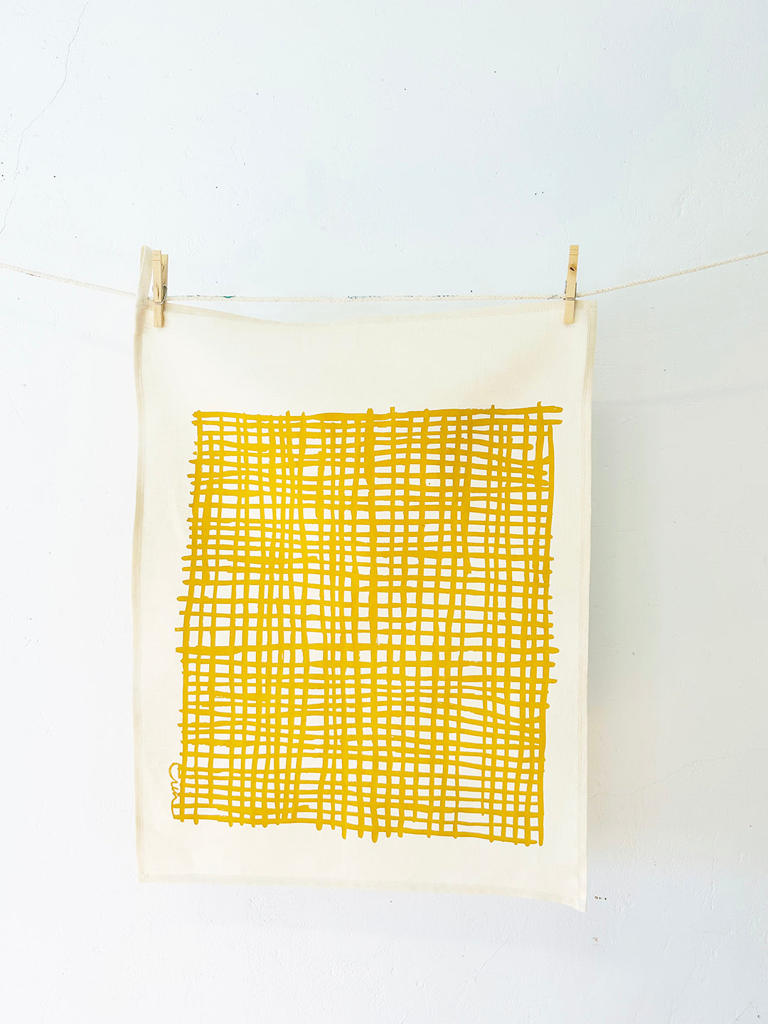 Hand-Printed Linen Tea Towel