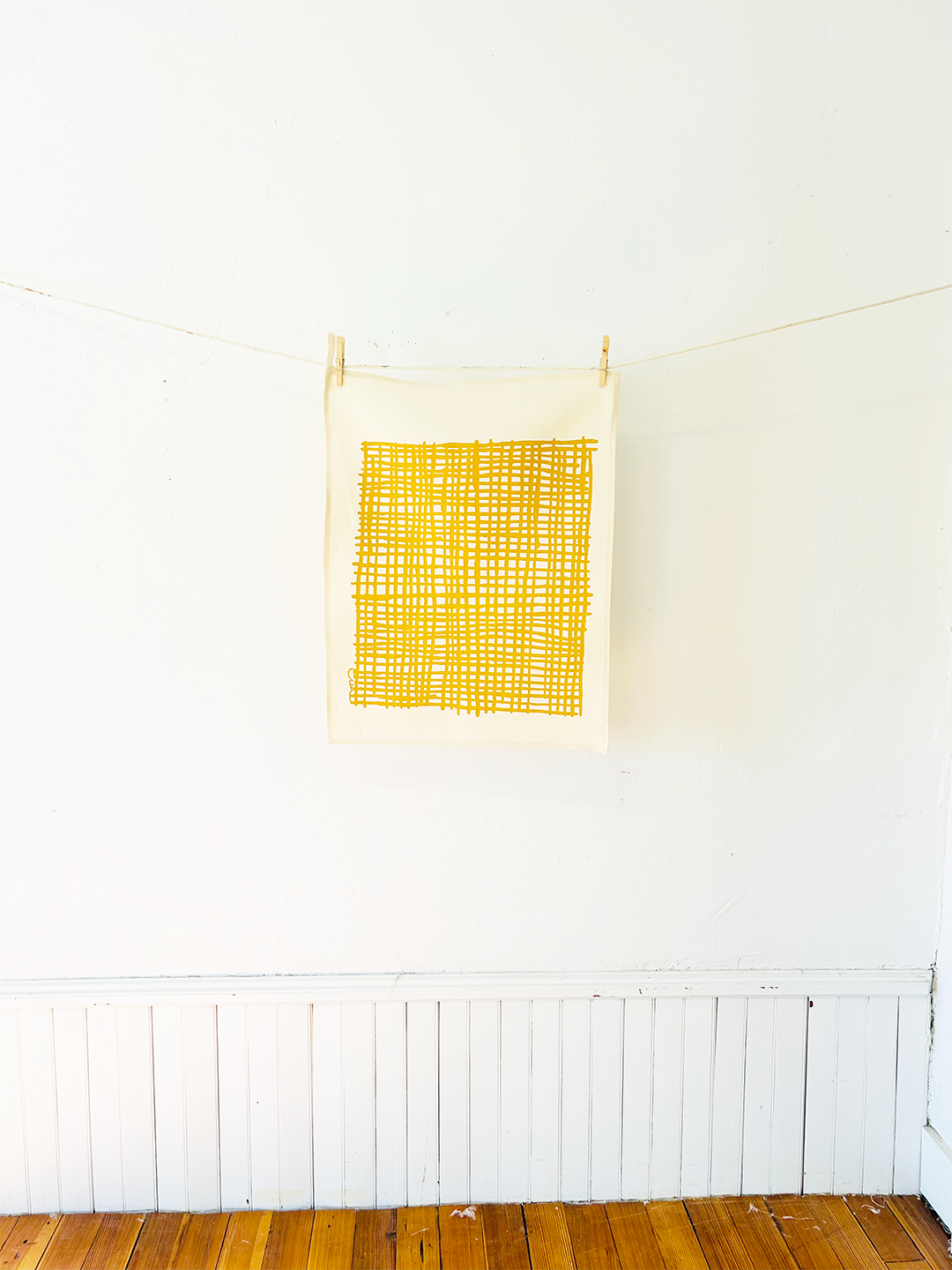 Hand-Printed Linen Tea Towel