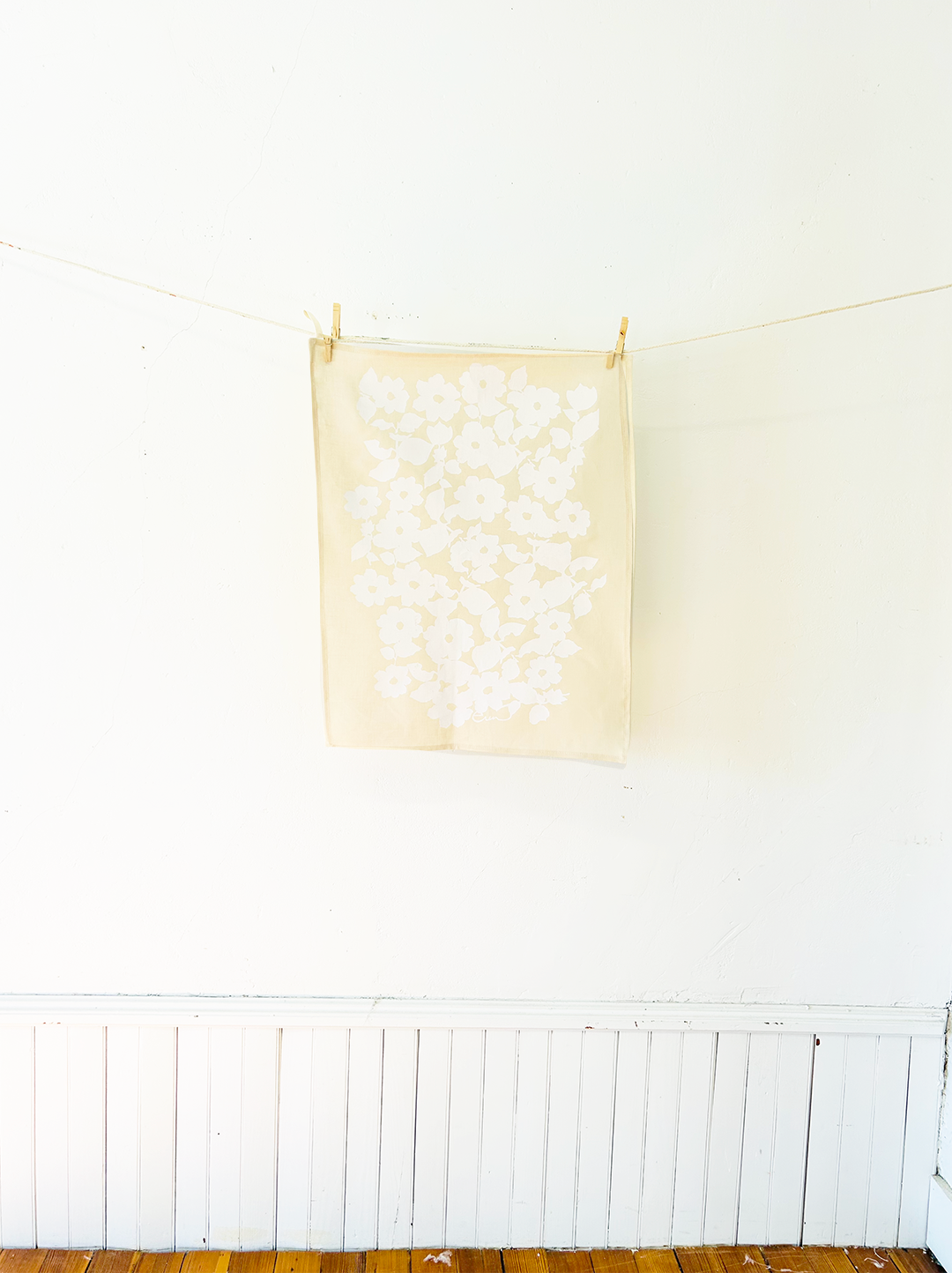 Hand-Printed Linen Tea Towel