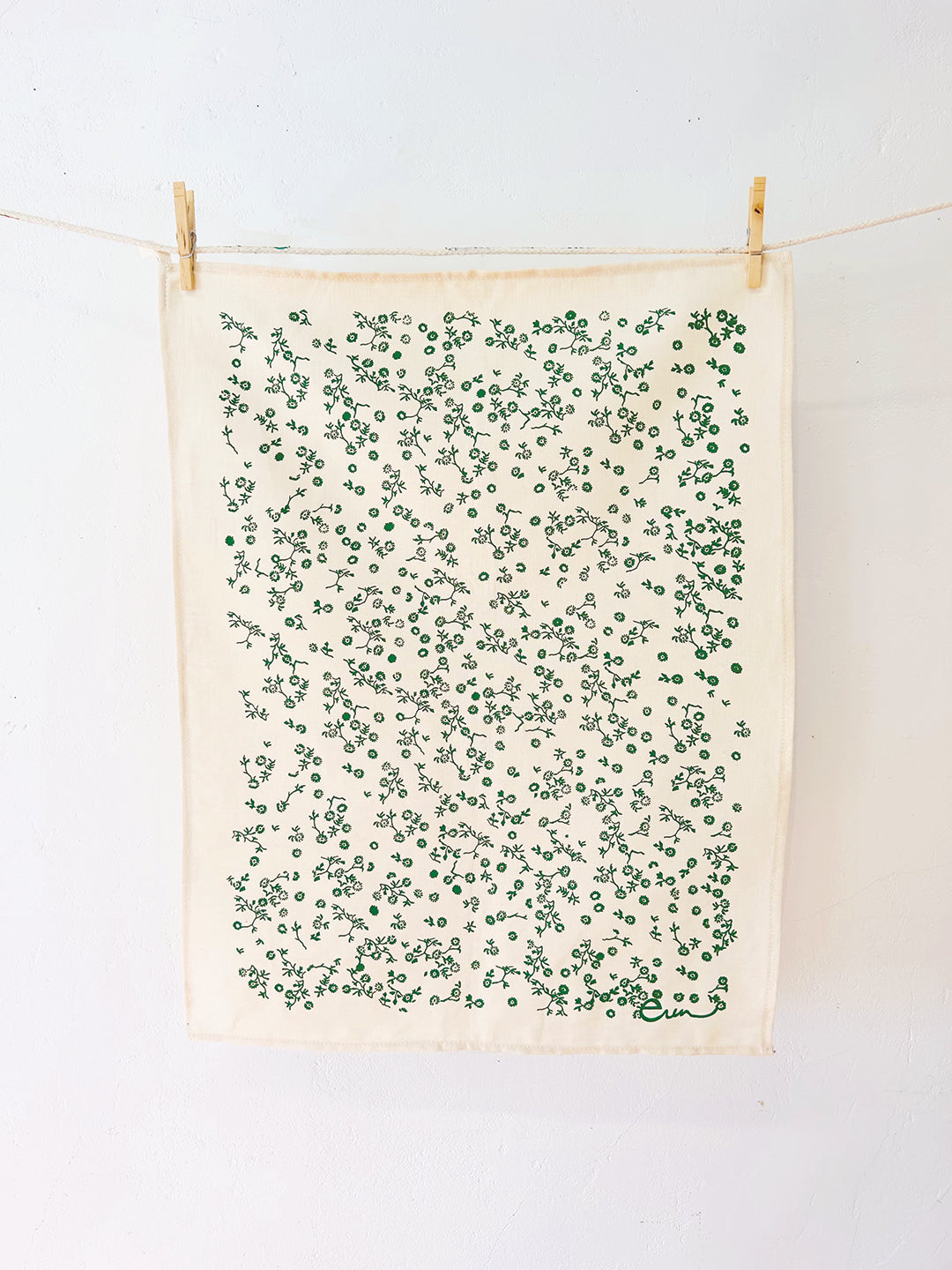 Hand-Printed Linen Tea Towel