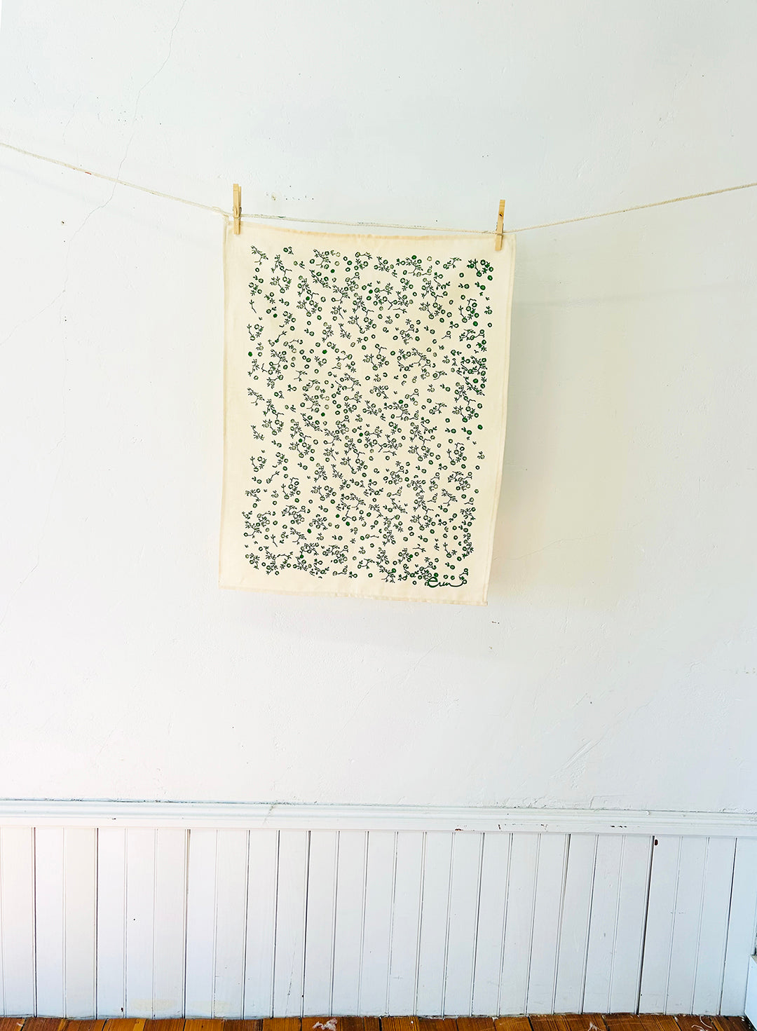 Hand-Printed Linen Tea Towel