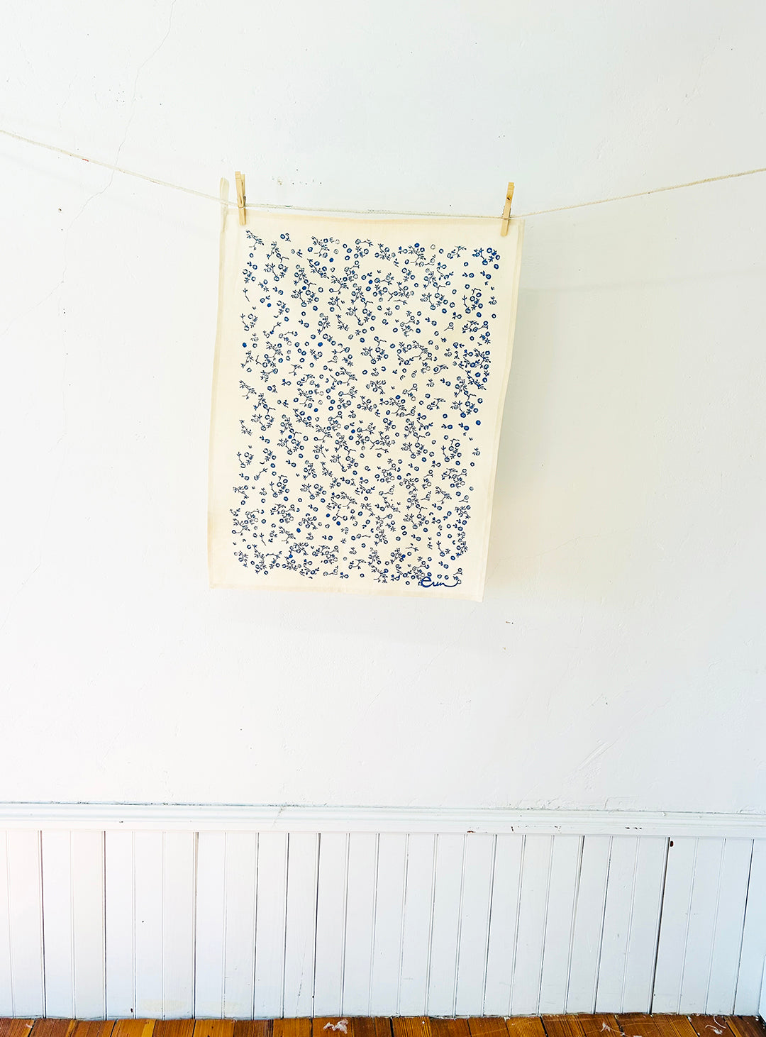 Hand-Printed Linen Tea Towel