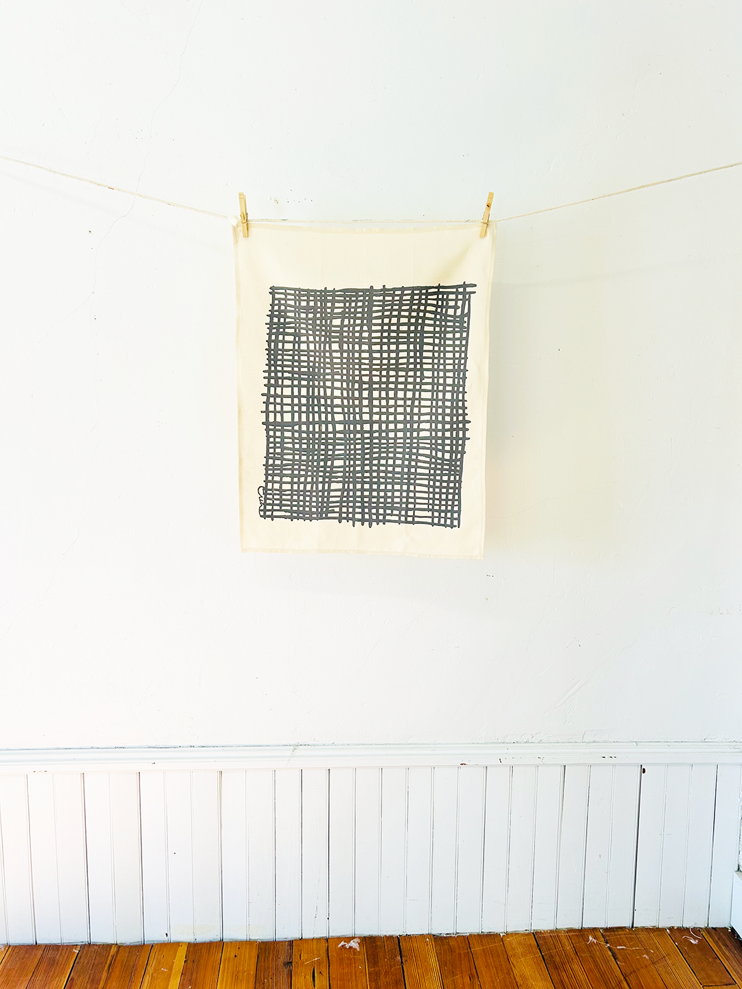 Hand-Printed Linen Tea Towel