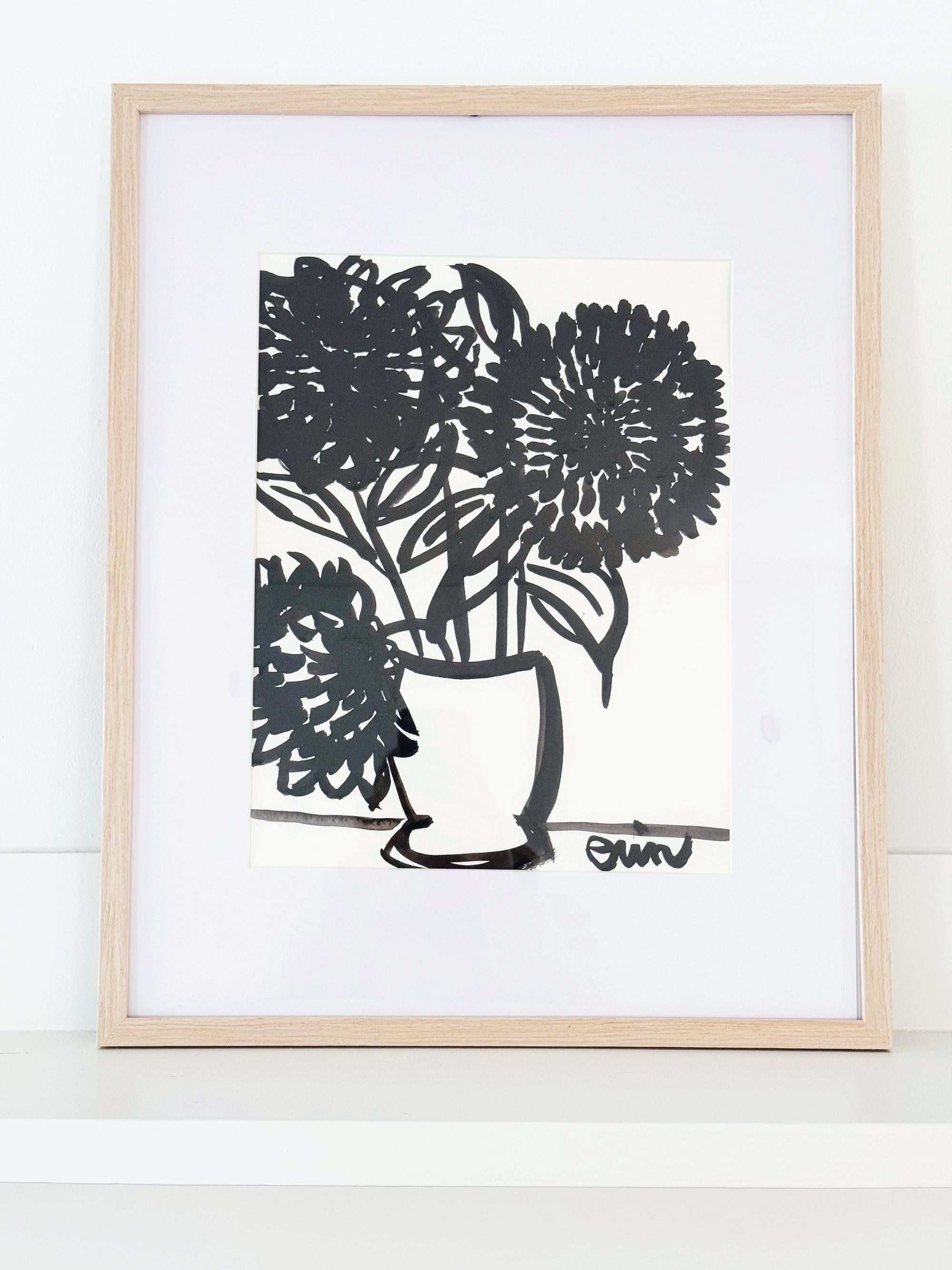 DAHLIA GICLEE PAPER ART PRINT