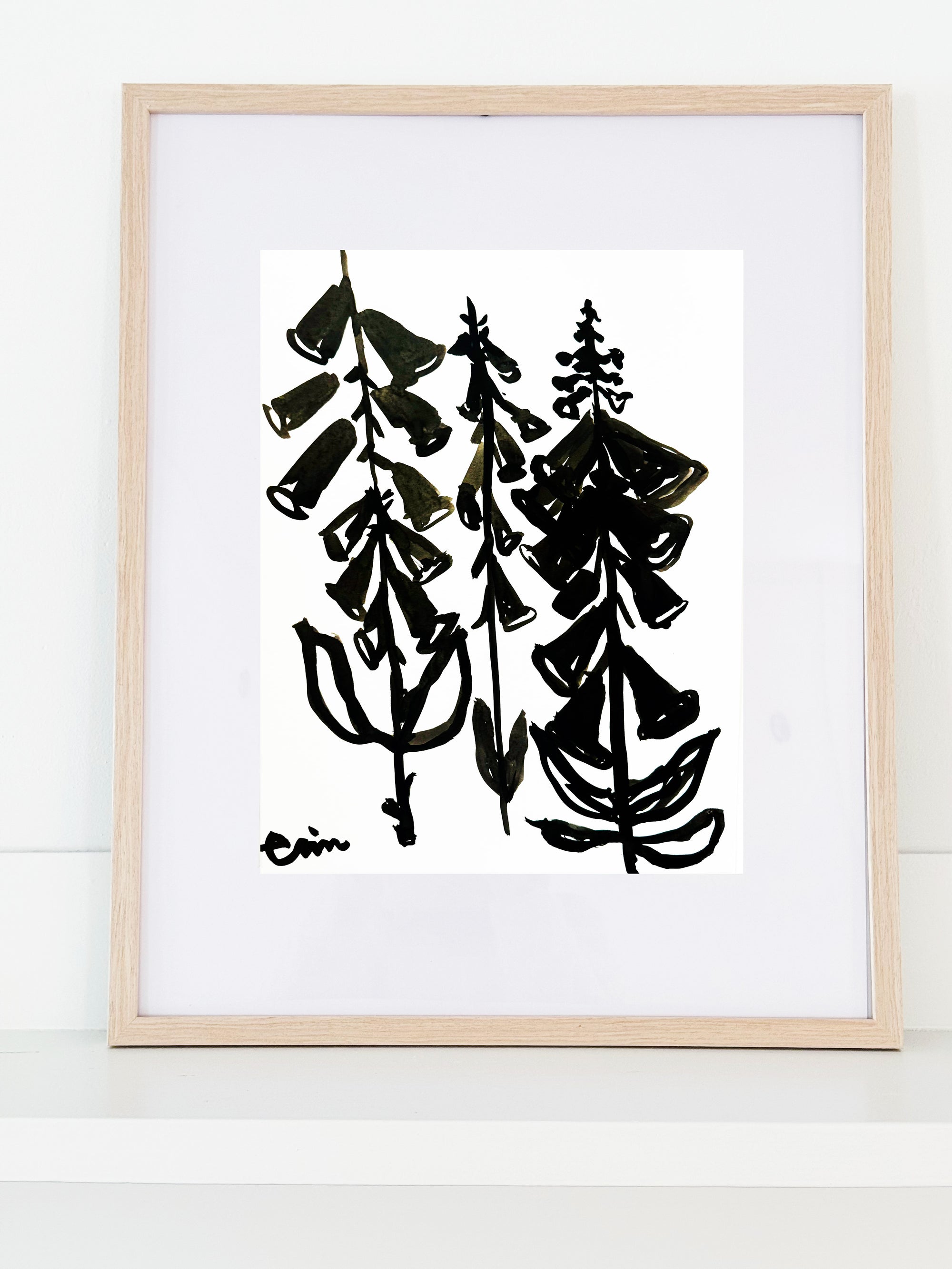 FOXGLOVE GICLEE PAPER ART PRINT
