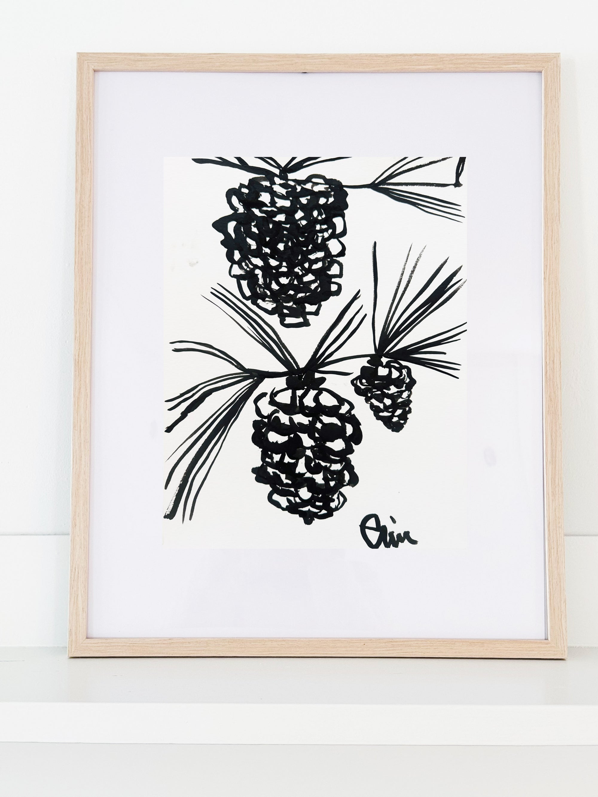 PINE CONE GICLEE PAPER ART PRINT