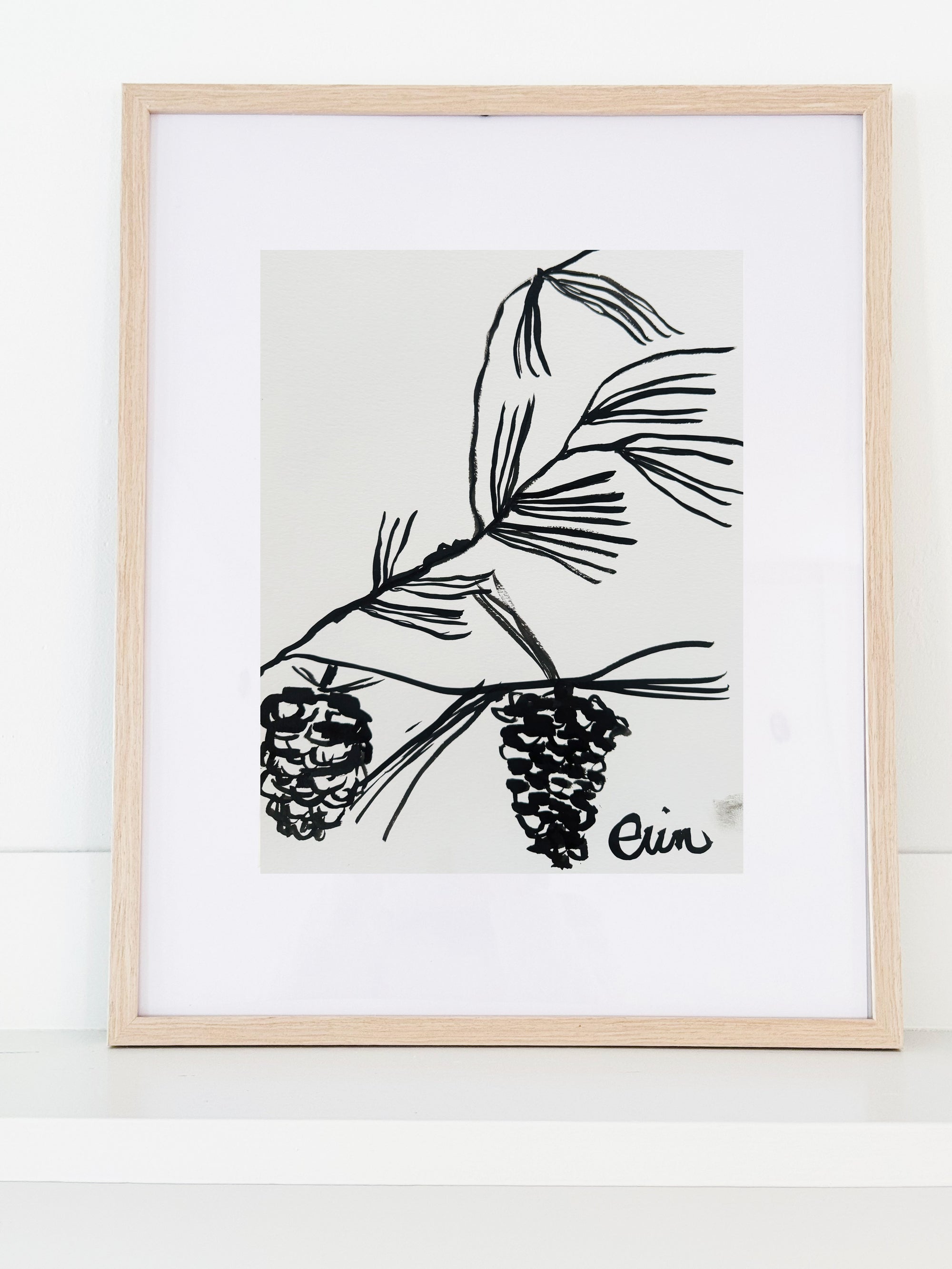PINE CONE GICLEE PAPER ART PRINT