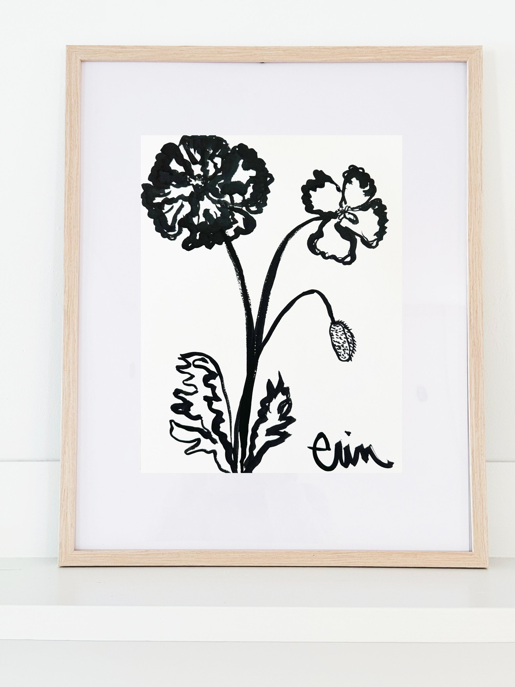 POPPIE GICLEE PAPER ART PRINT