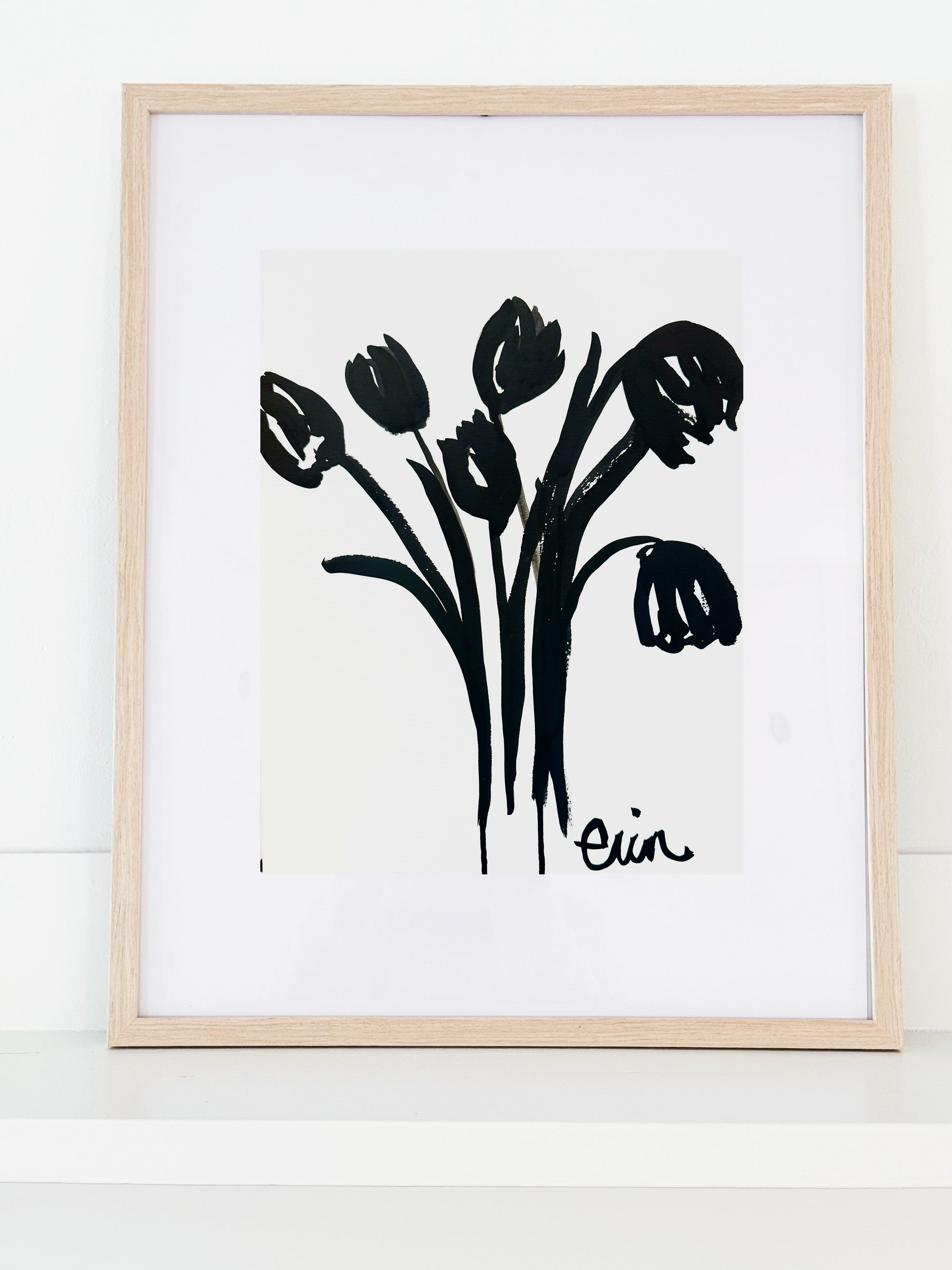 6 TULIPS GICLEE PAPER ART PRINT