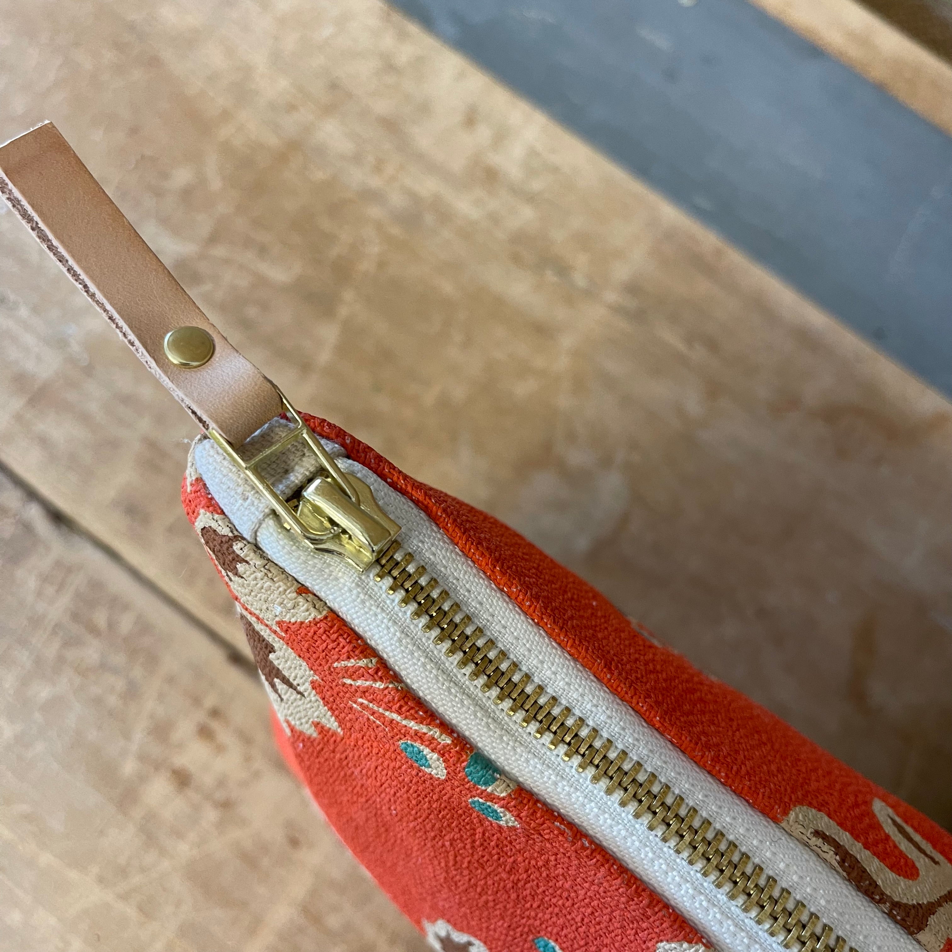 Anthro Orange Venus Pencil Bag