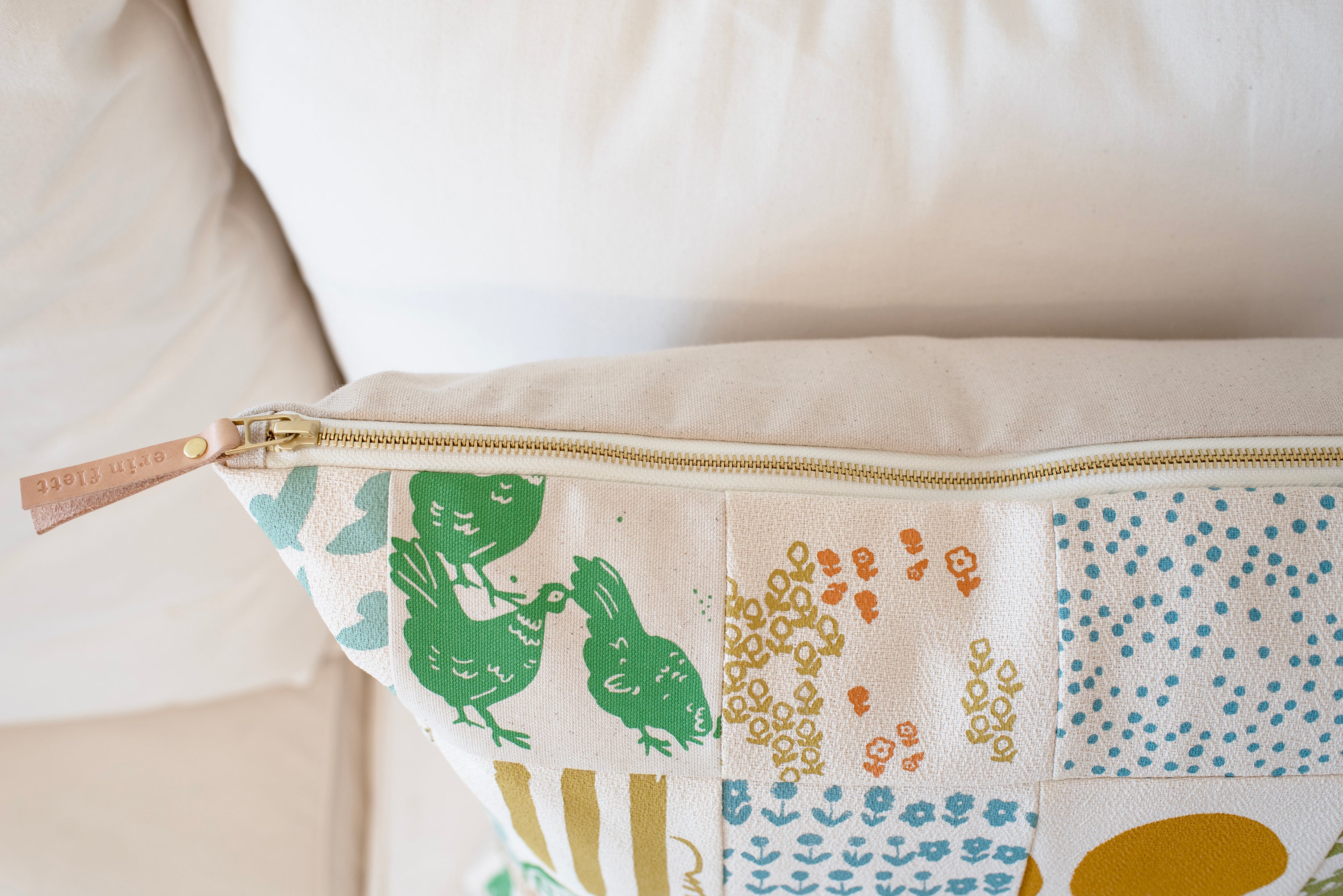 ONE OF KIND PATCHWORK Greens + Yellows + Blues
