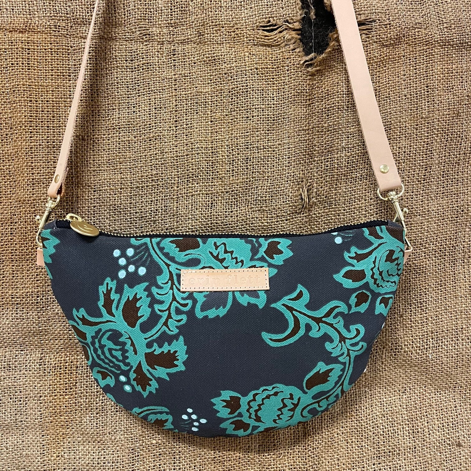 Worn Black Venus Half Moon Bag