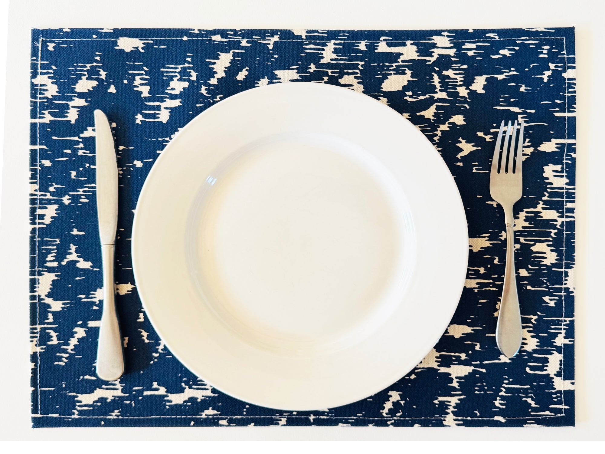 SET OF 4 PLACEMATS - NAVY CHARCOAL
