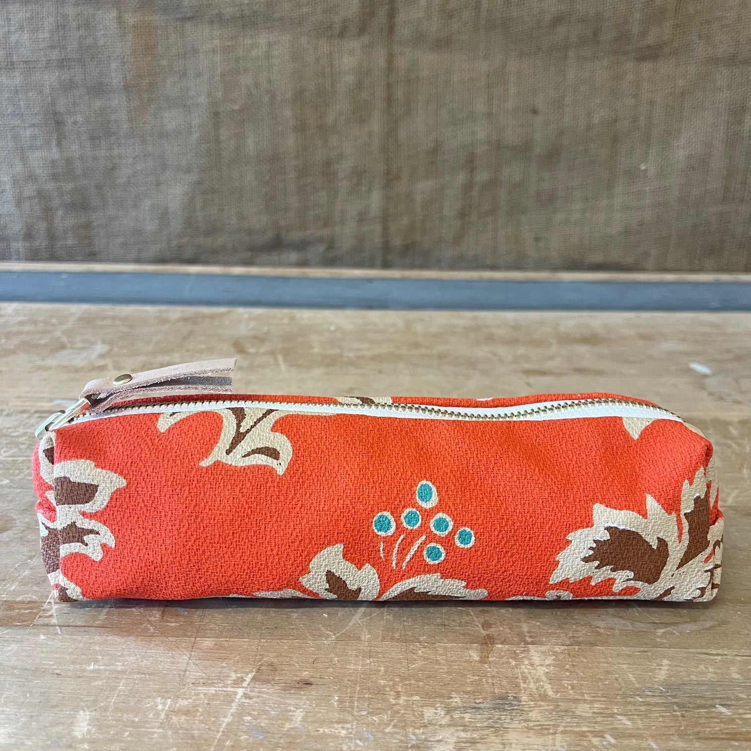 Anthro Orange Venus Pencil Bag