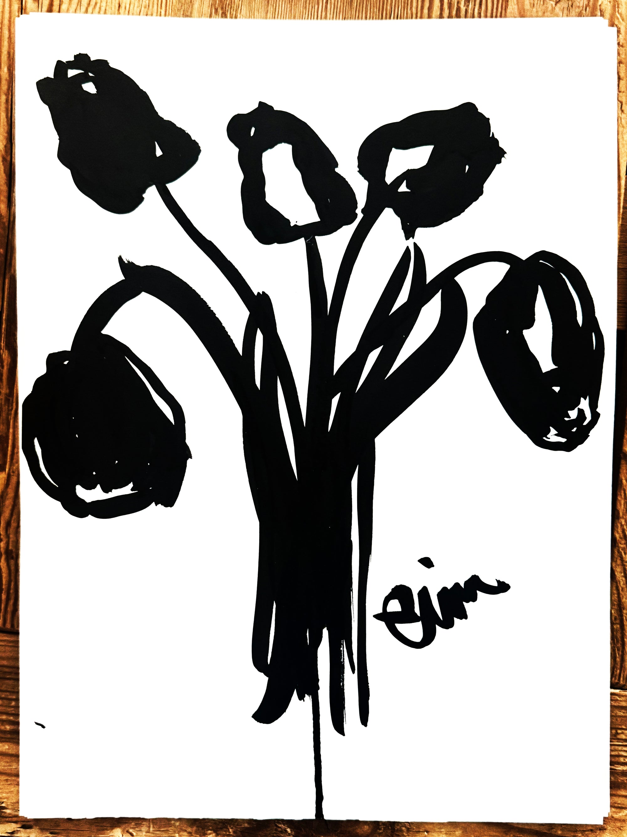 Original Erin Flett Painting - Tulip 1B