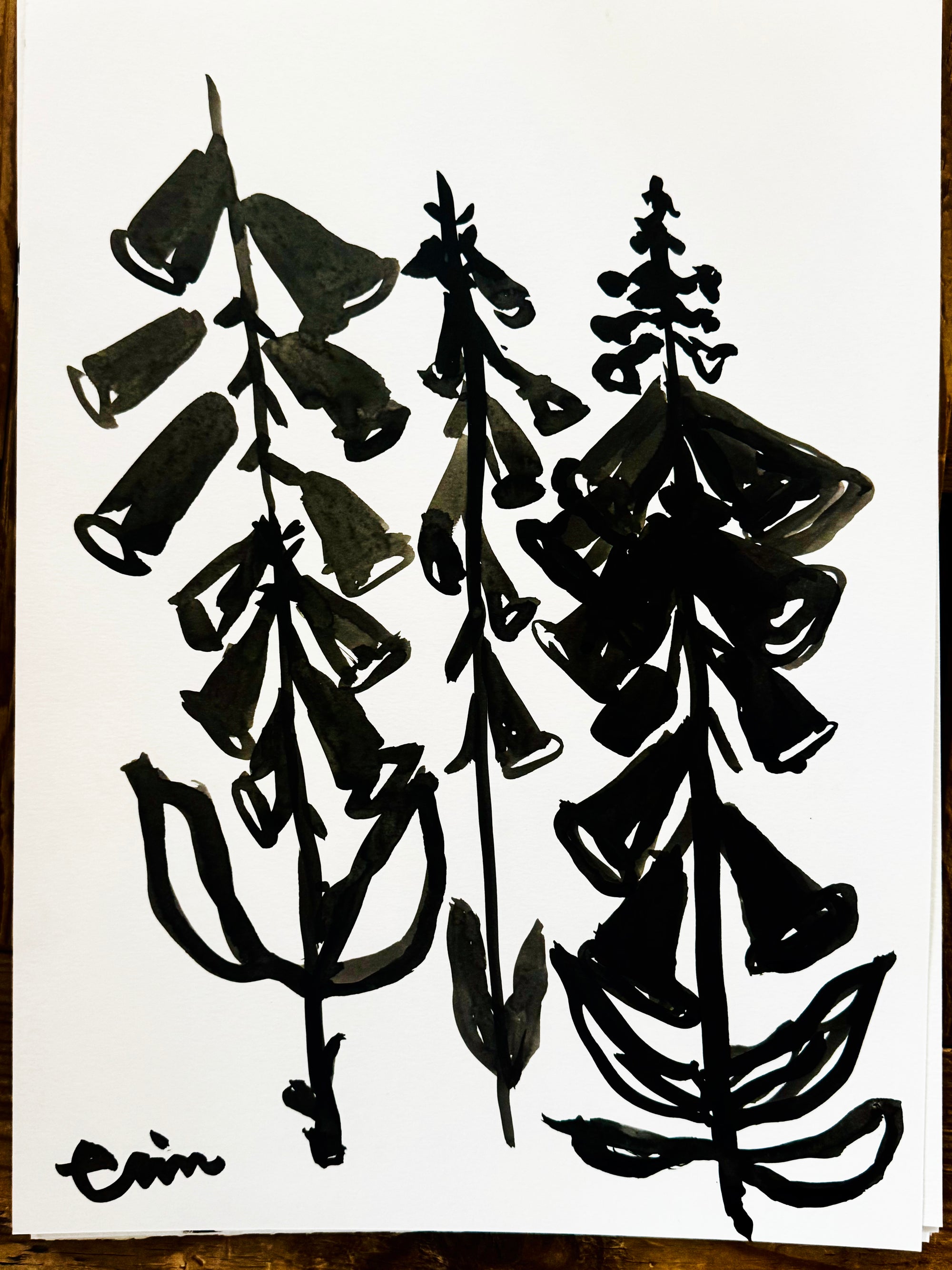 Original Erin Flett Painting - Foxglove 1