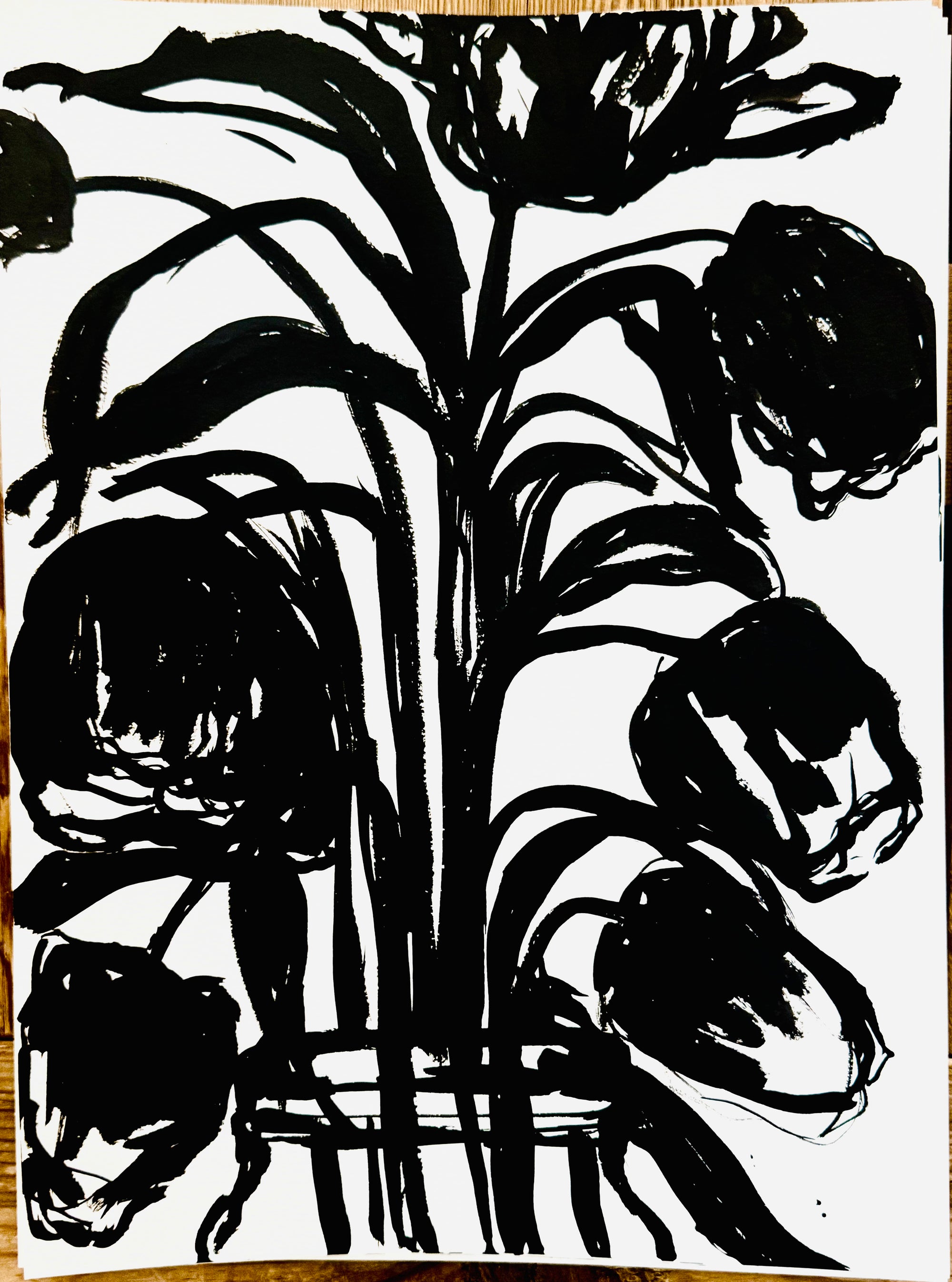 Original Erin Flett Painting - Jar of Tulips 9