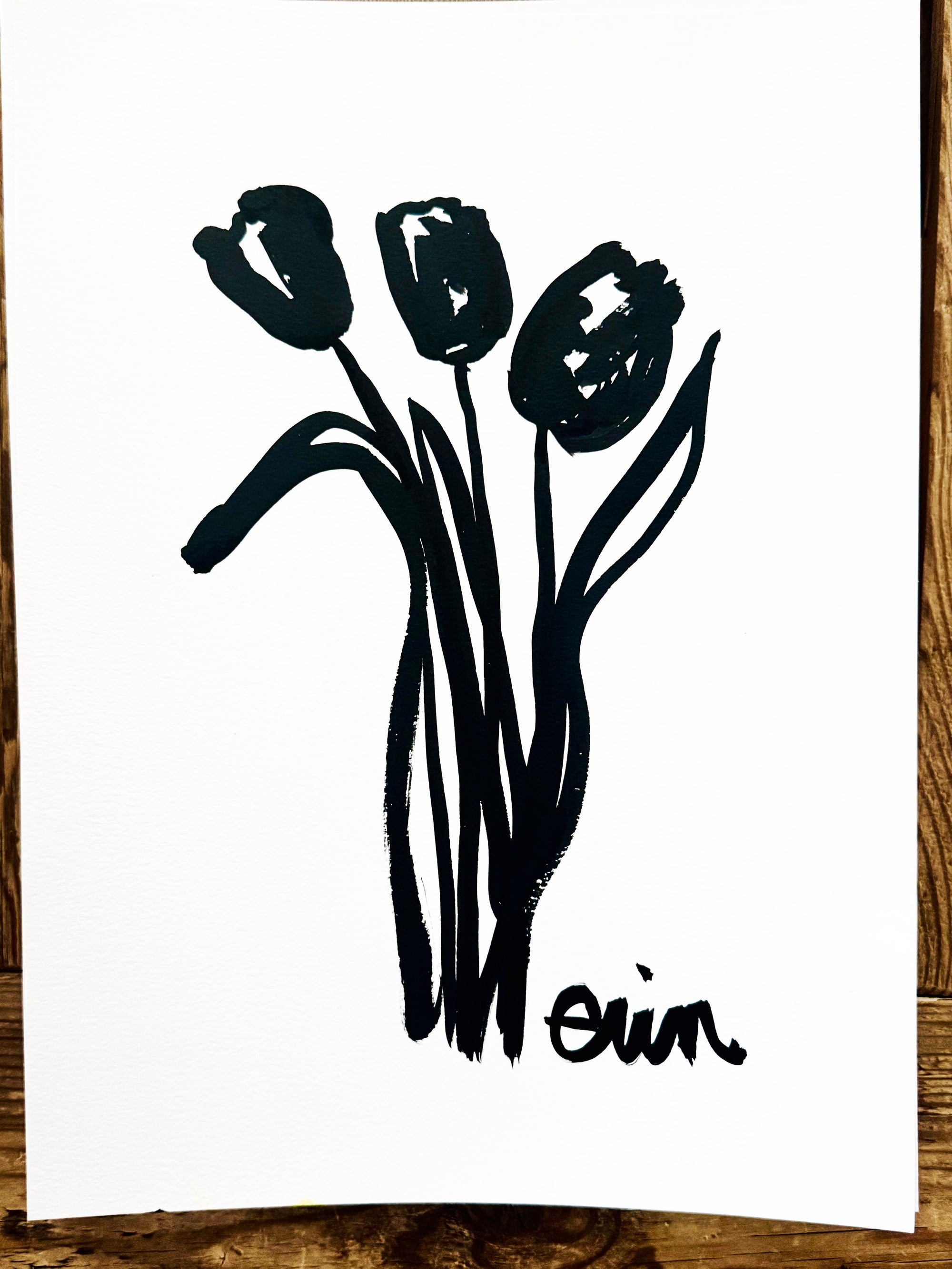 3 TULIPS GICLEE PAPER ART PRINT