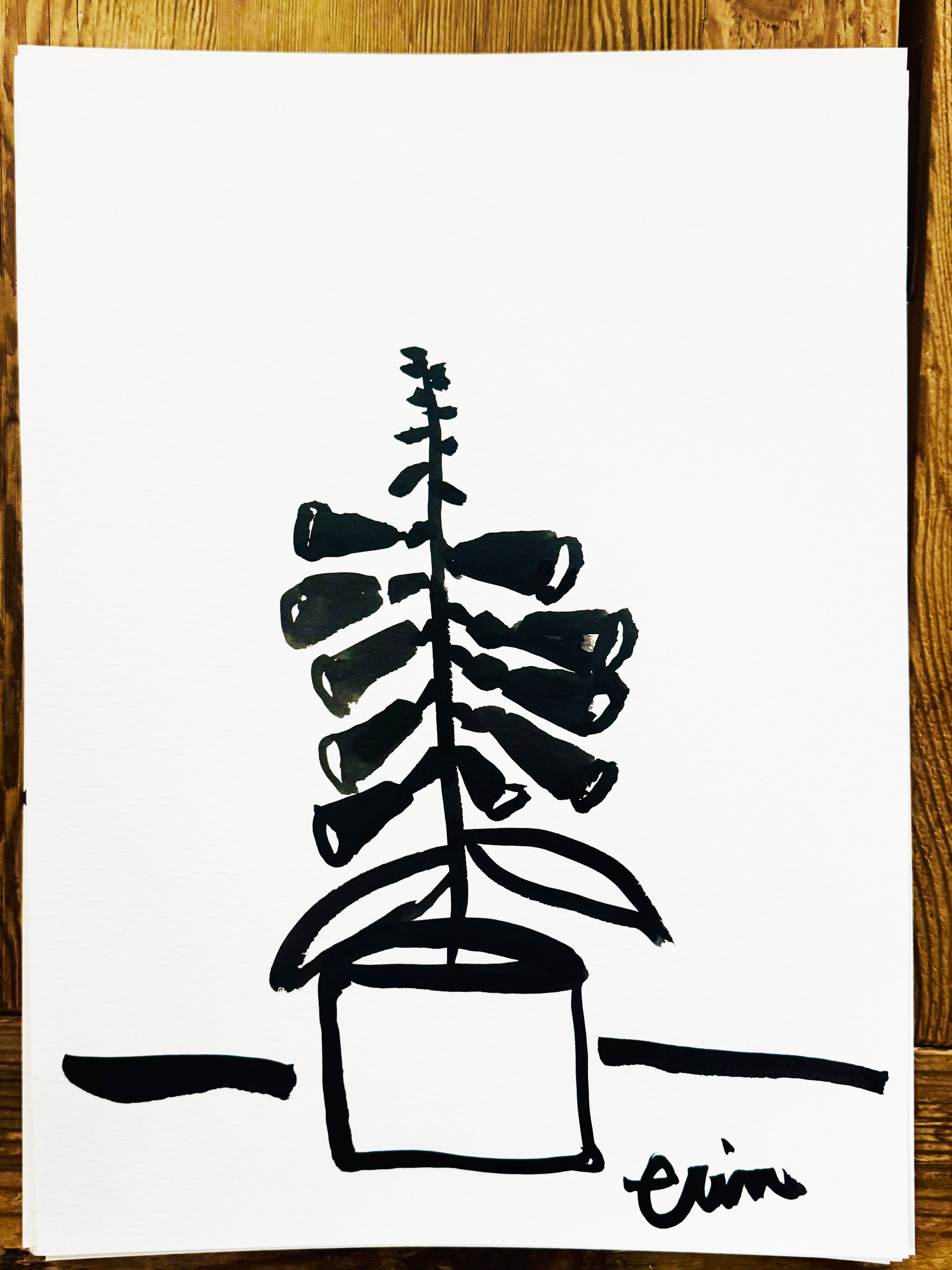 Original Erin Flett Painting - Foxglove 6