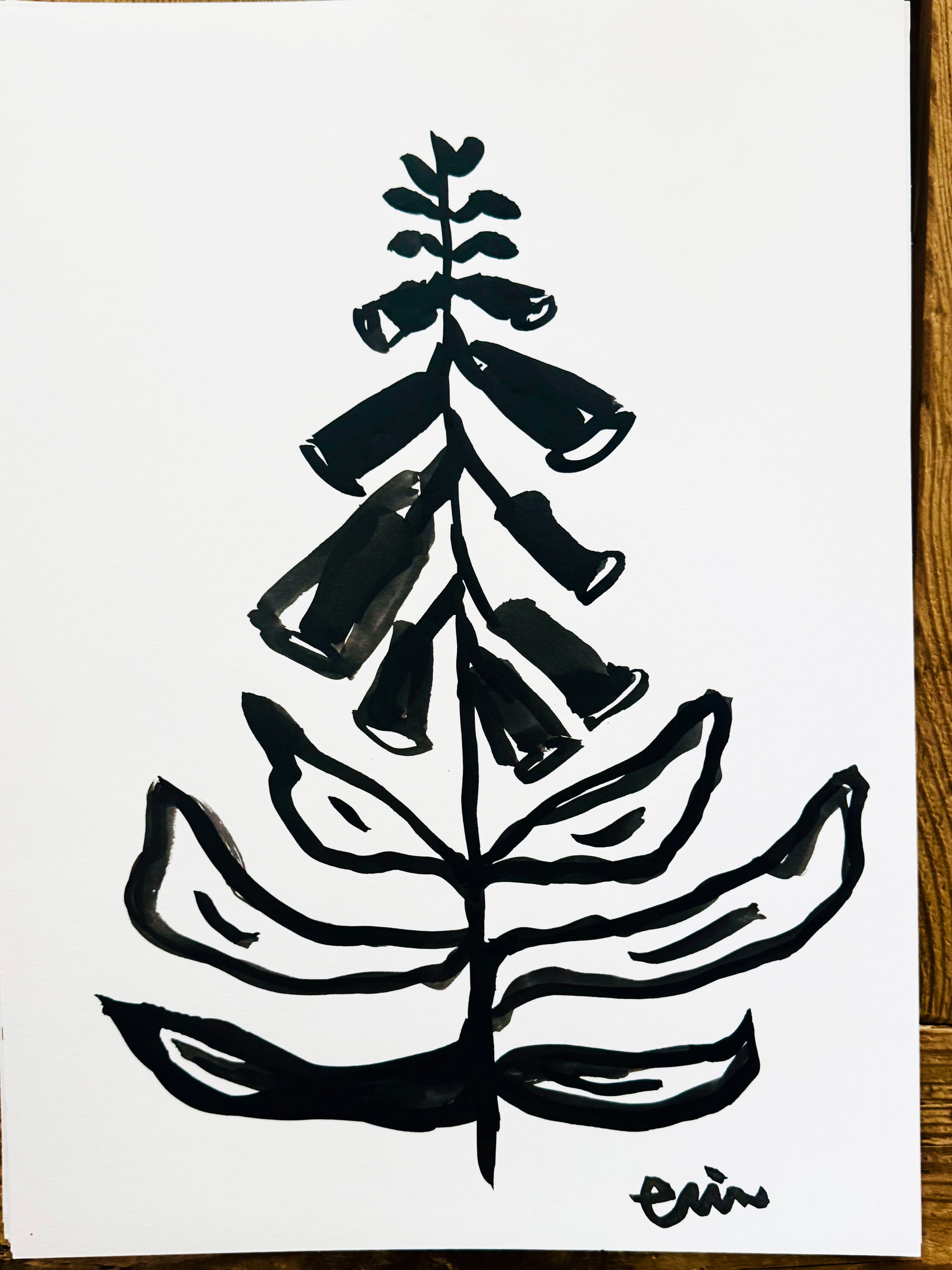 Original Erin Flett Painting - Foxglove 8