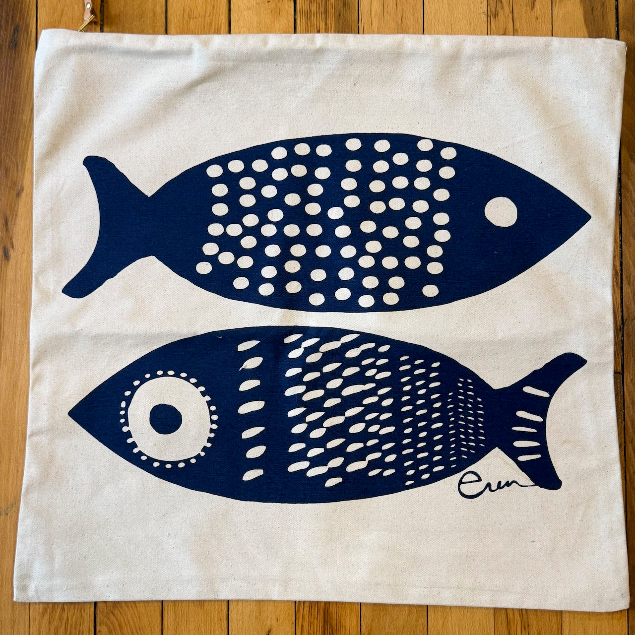 Pillow Cover Double Tuna Pre Washed Worn Navy