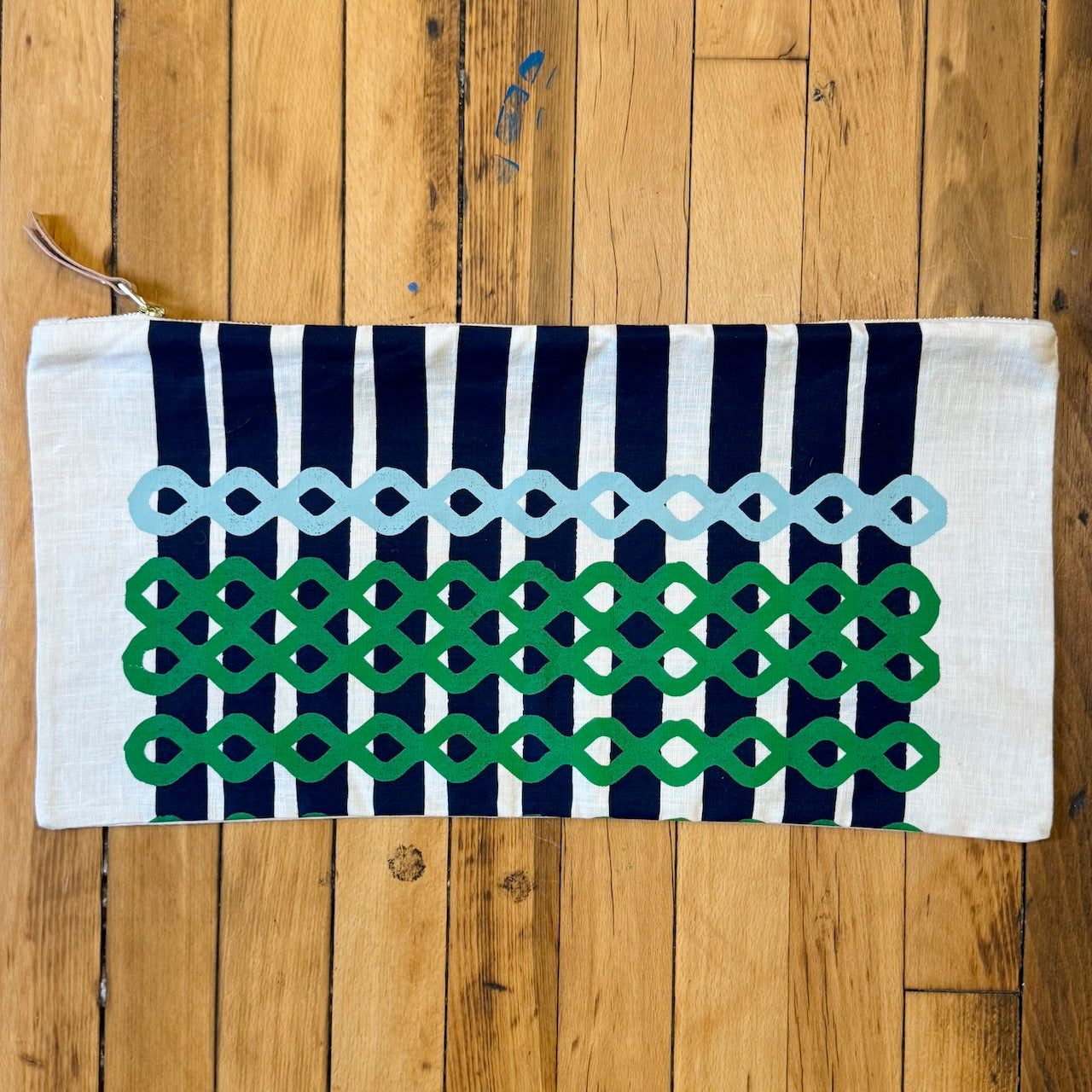 Pillow Cover - Kelly Blue Navy Stripe