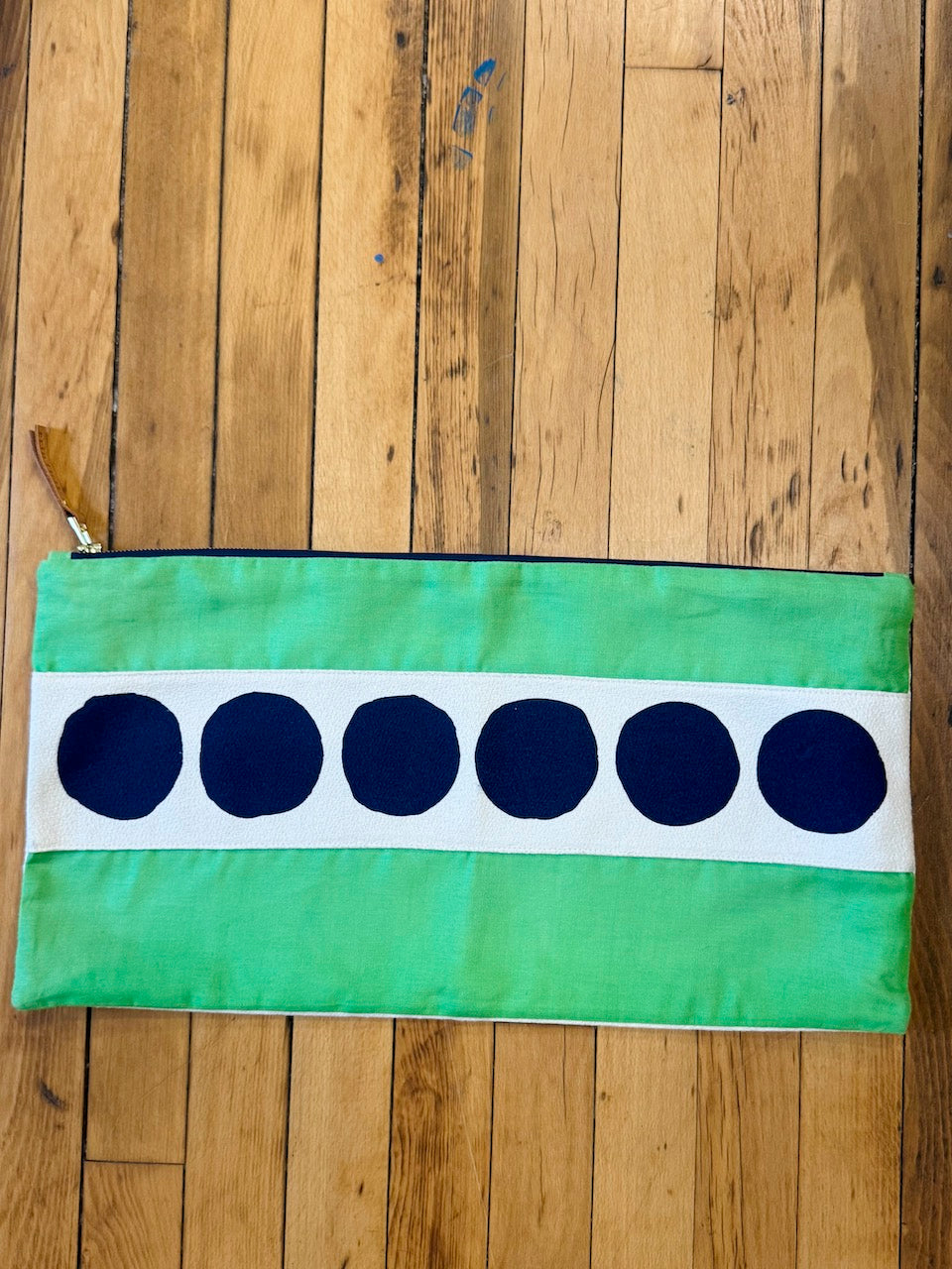 Cotton Band Pillow + Green Linen Cover
