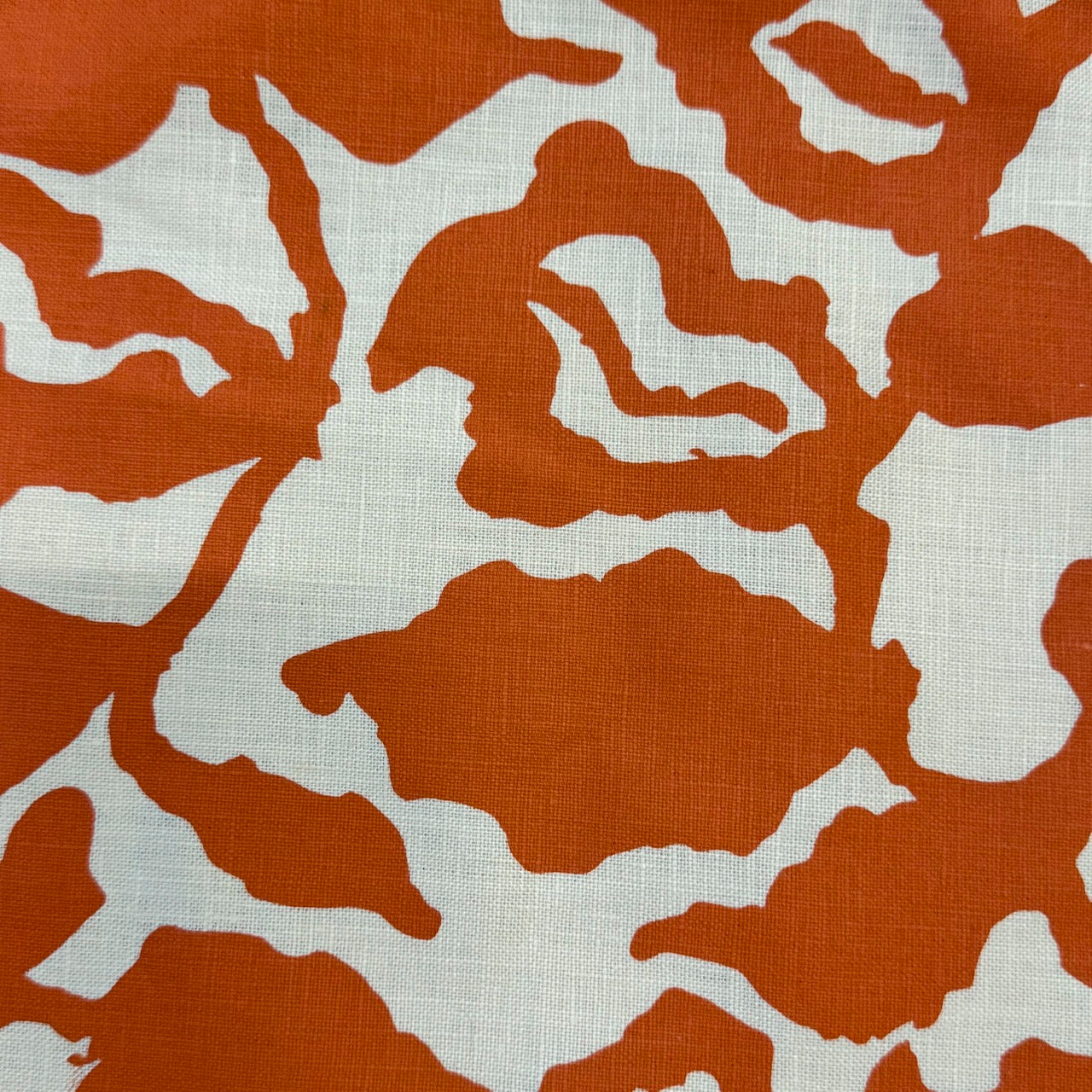 10x20 Natural Linen Pillow Cover in Vine in Anthro Orange