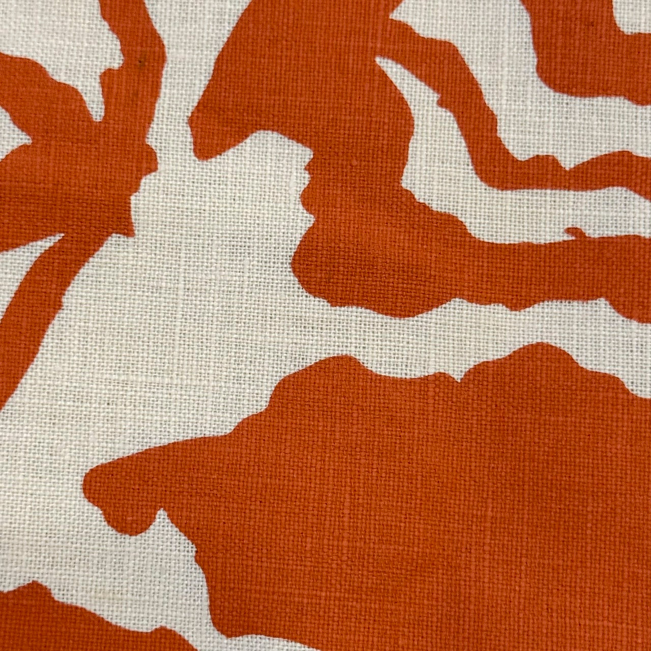 10x20 Natural Linen Pillow Cover in Vine in Anthro Orange