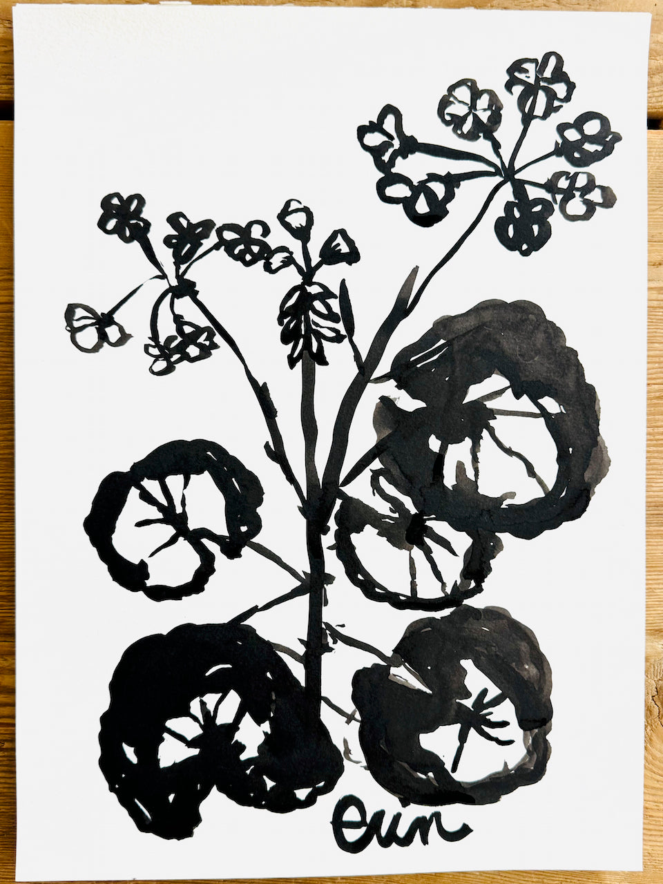Original Erin Flett Painting - GERANIUM LARGE