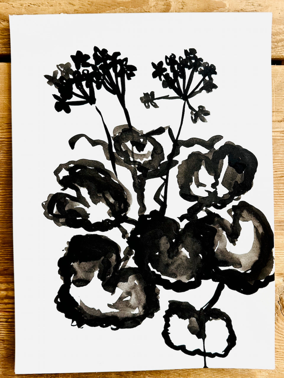 Original Erin Flett Painting - GERANIUM LARGE