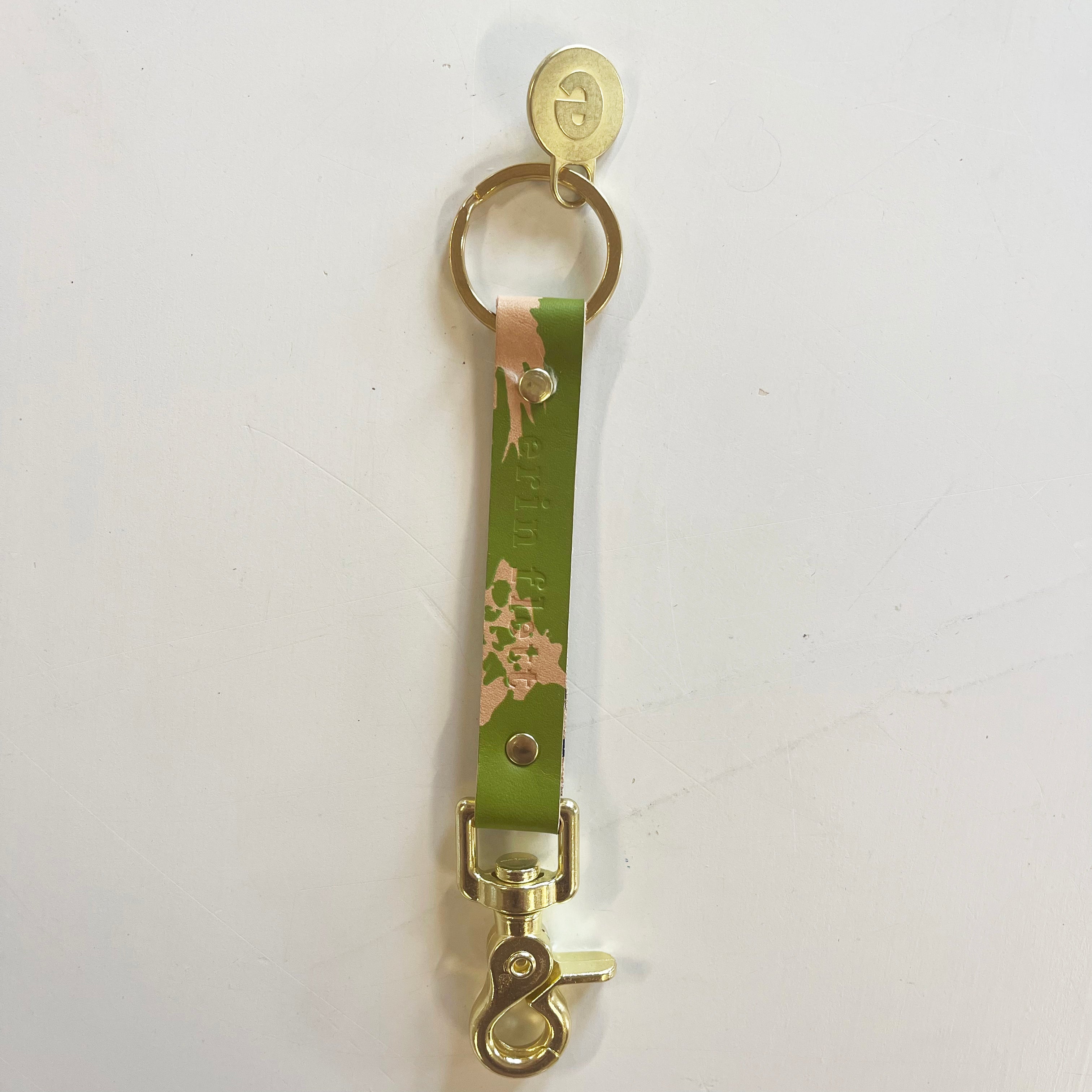 Evergreen Ashley Pine Leather Keychain