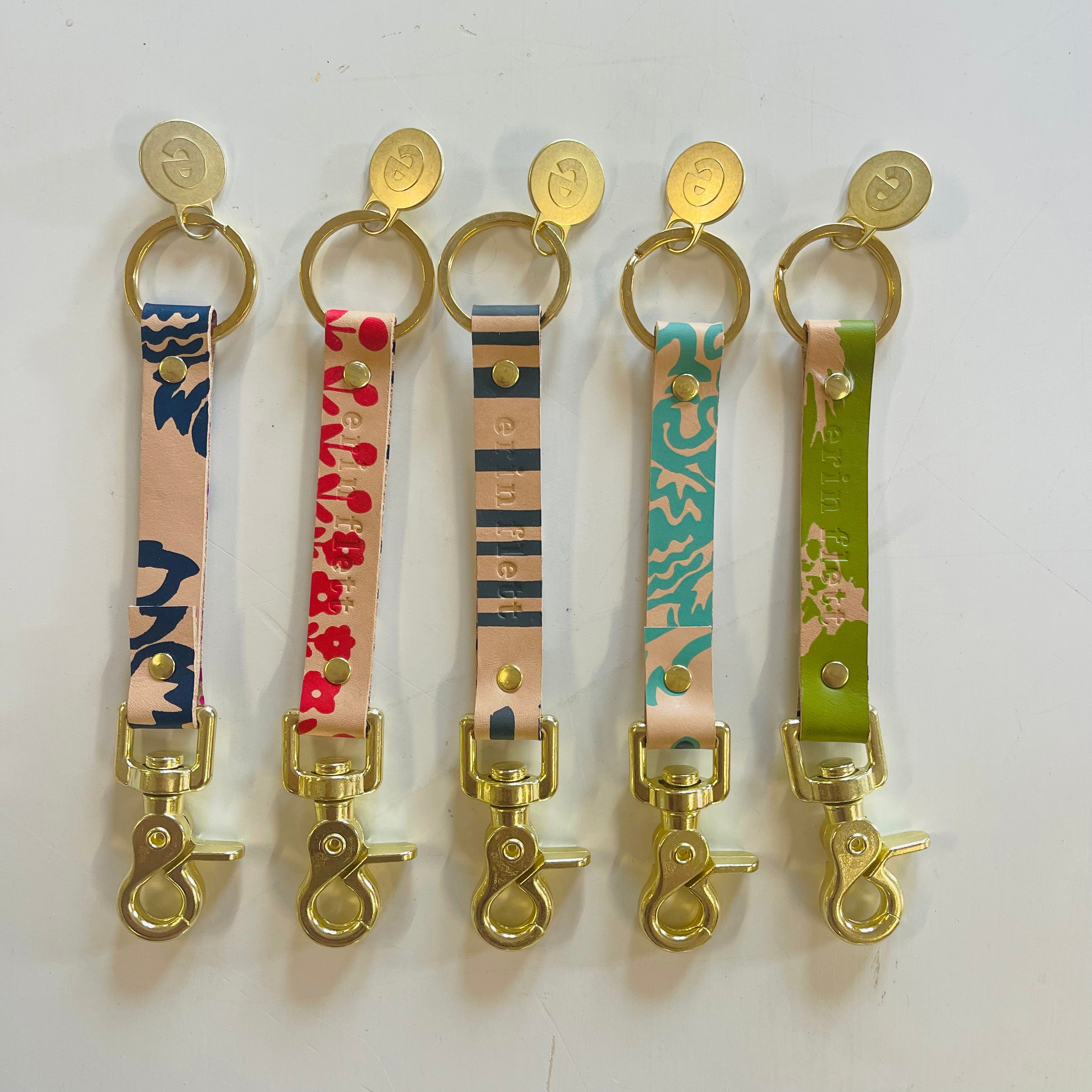 Turquoise Venus Leather Keychain