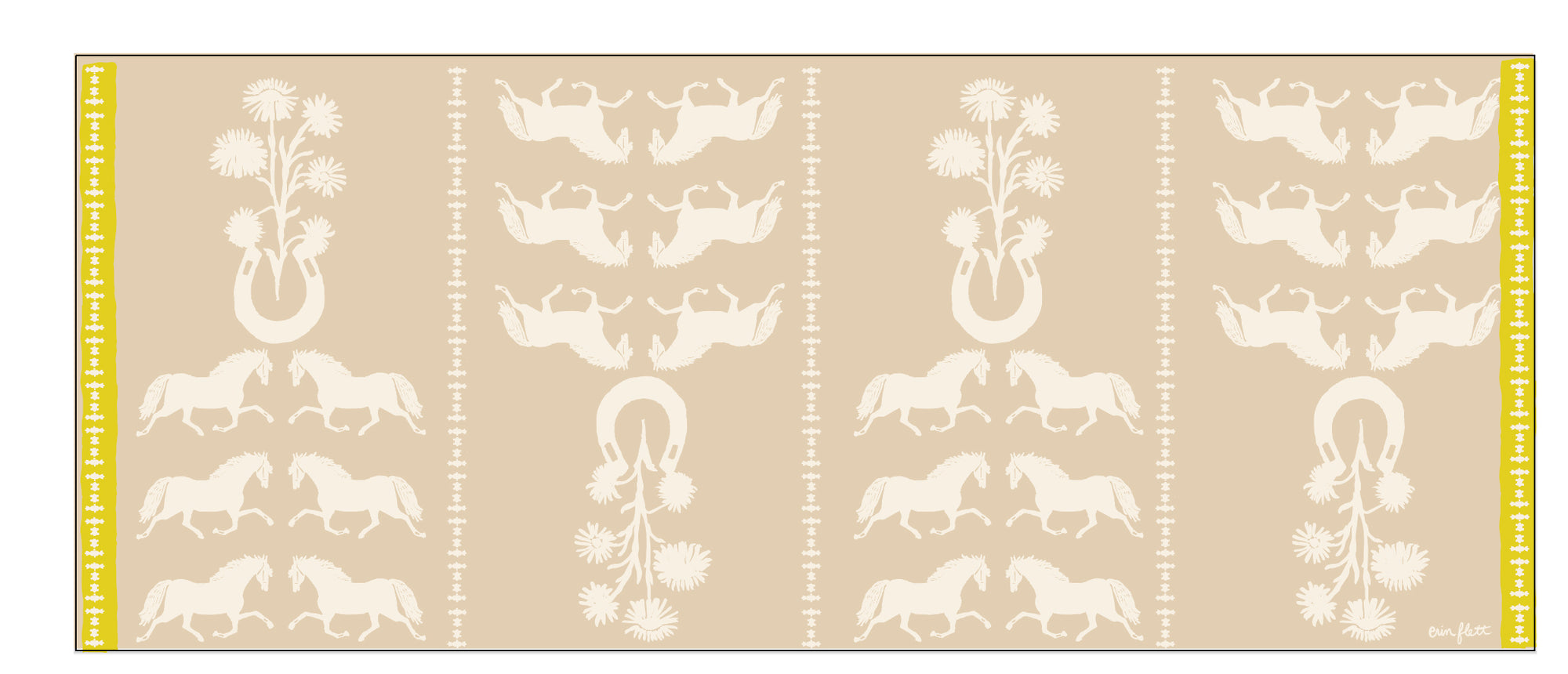 100% WOOL NATURAL LORTON TROTTING SCARF + GIFT BOX