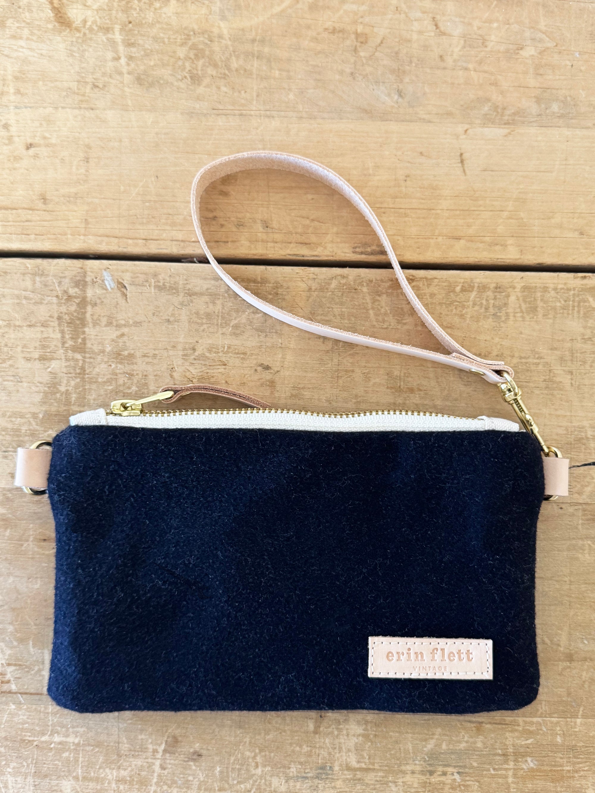 Vintage Mens Suit Ellie Wristlet - Navy
