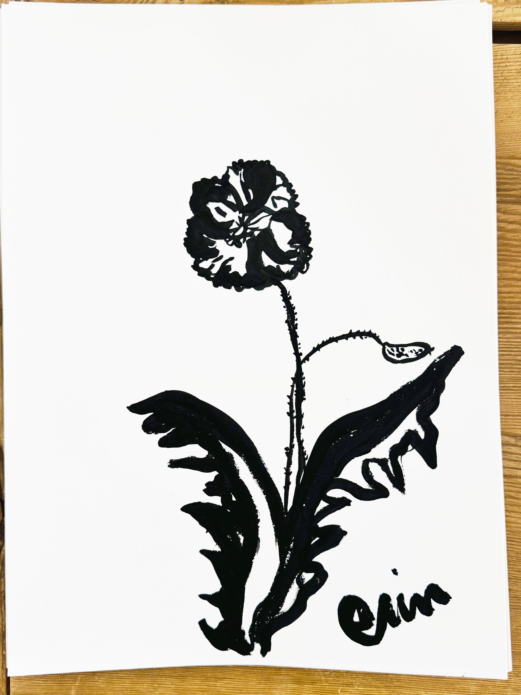 POPPIE GICLEE PAPER ART PRINT