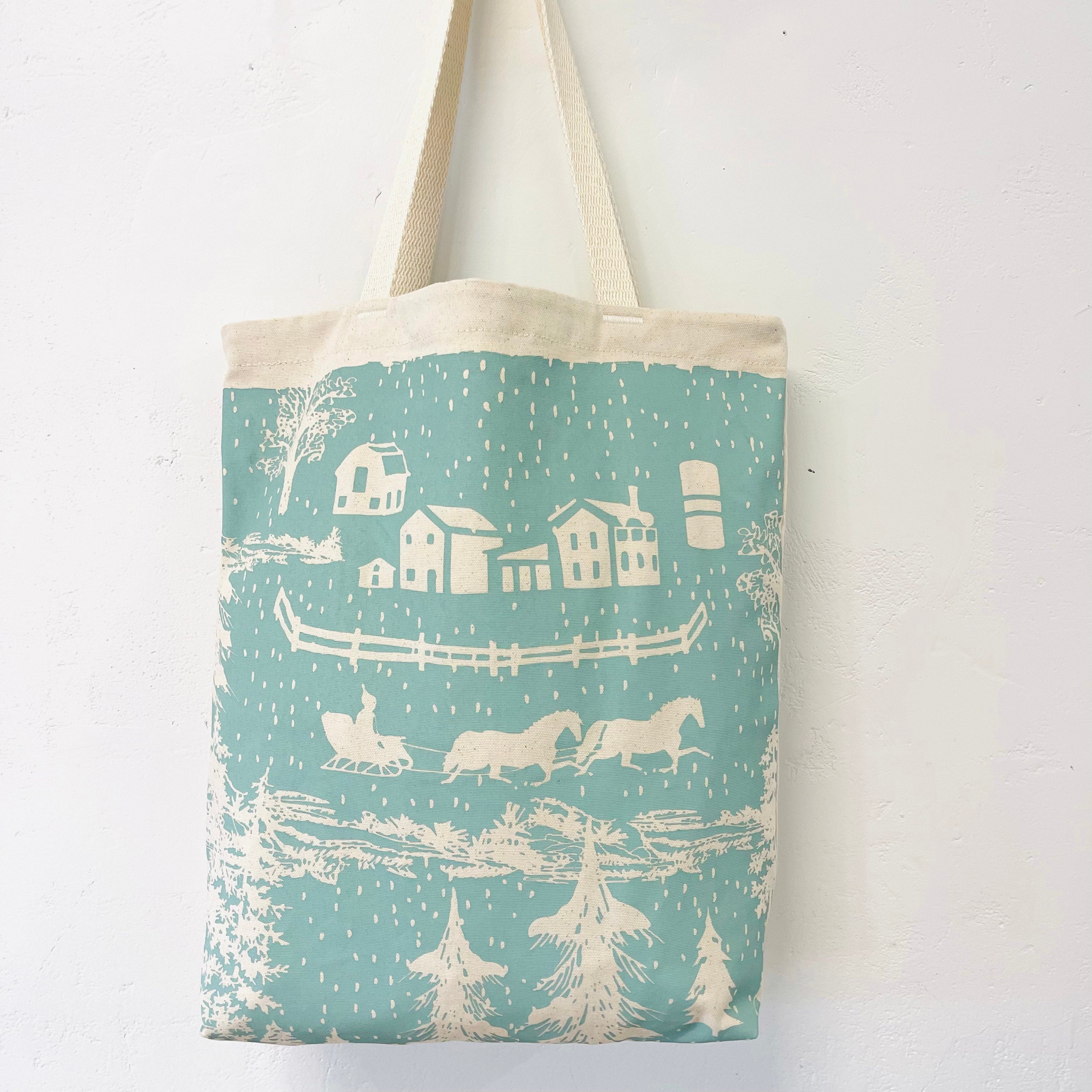 FARMHOUSE TOILE WINTER CARRY ALL
